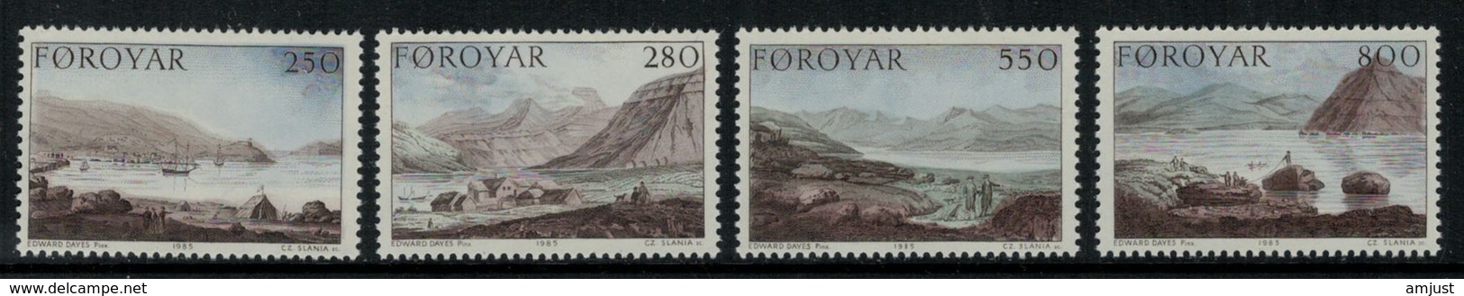 Iles Féroé // 1985 // Tableaux De Edward Dayes  Timbres Neufs ** MNH No.106-109 Y&T - Féroé (Iles)