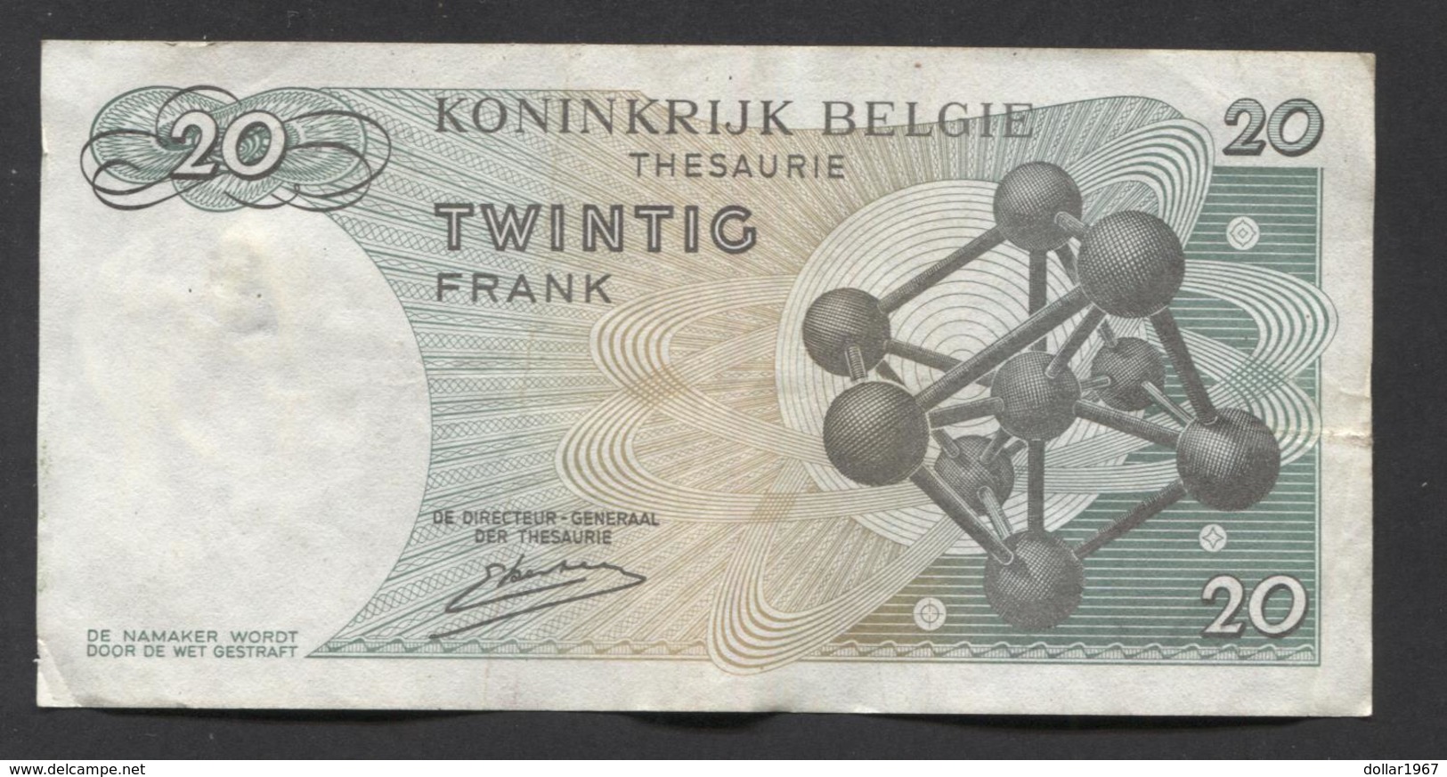 België Belgique Belgium 15 06 1964 -  20 Francs Atomium Baudouin. 3 Z 0244938 - 20 Franchi
