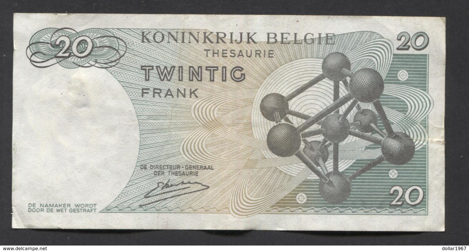 België Belgique Belgium 15 06 1964 -  20 Francs Atomium Baudouin. 3 Z 0244938 - 20 Francos