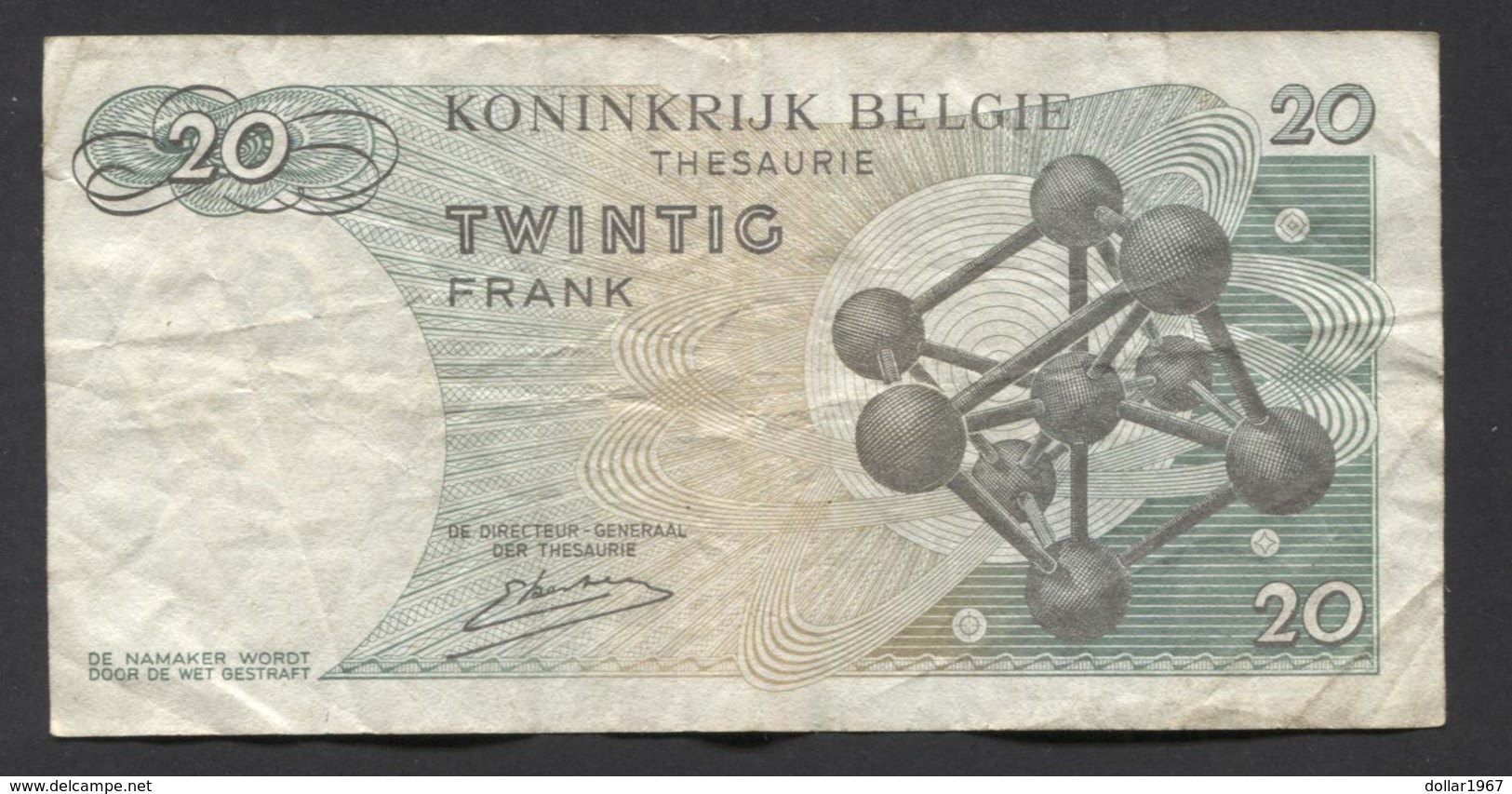 België Belgique Belgium 15 06 1964 -  20 Francs Atomium Baudouin. 3 Z 4568251 - 20 Francos