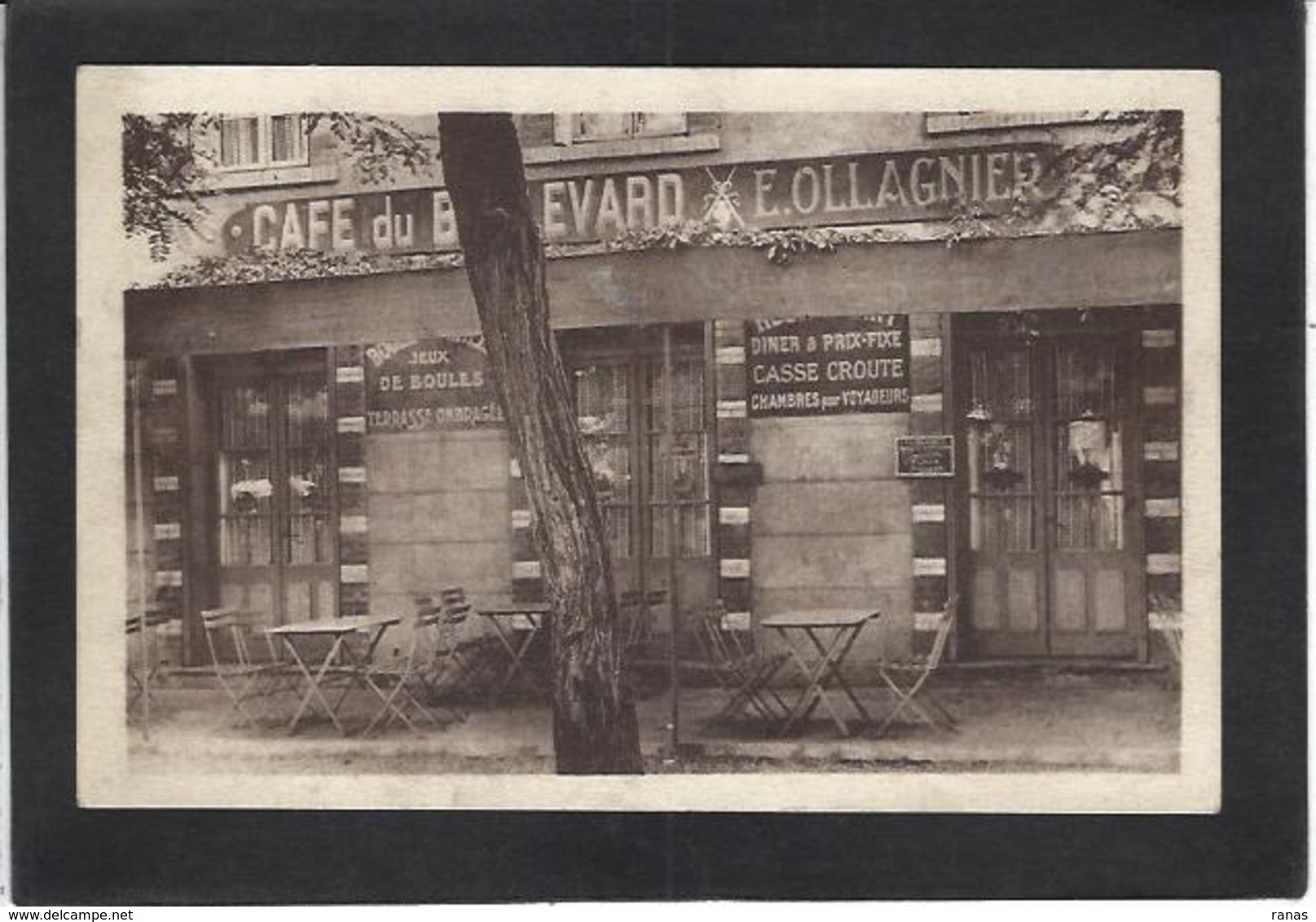 CPA Loire 42 Andrézieux Café Front écrite - Andrézieux-Bouthéon