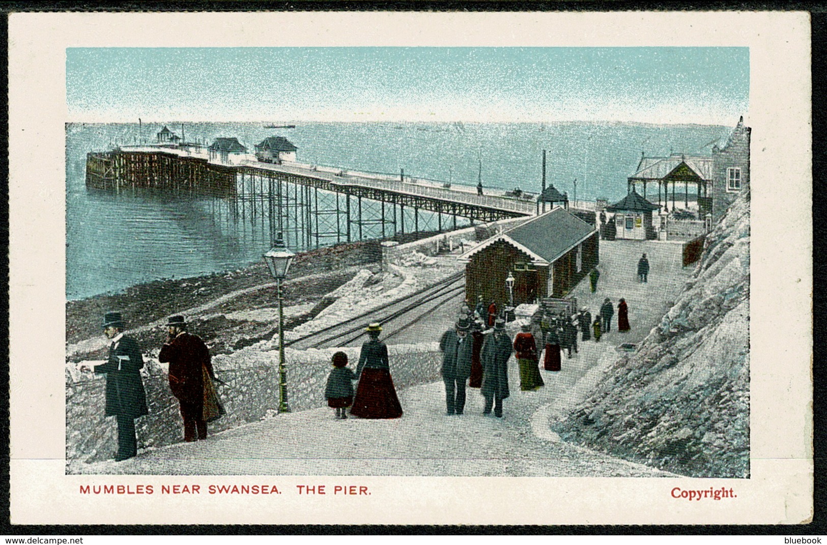 Ref 1287 - Early Postcard - The Pier Mumbles Near Swanse - Glamorgan Wales - Glamorgan