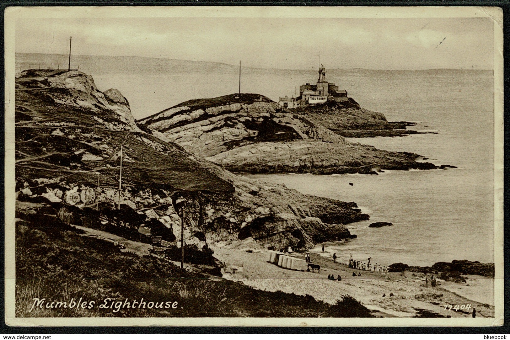 Ref 1287 - 1948 Postcard - Mumbles Lighthouse & Telegraph Station - Glamorgan Wales - Glamorgan