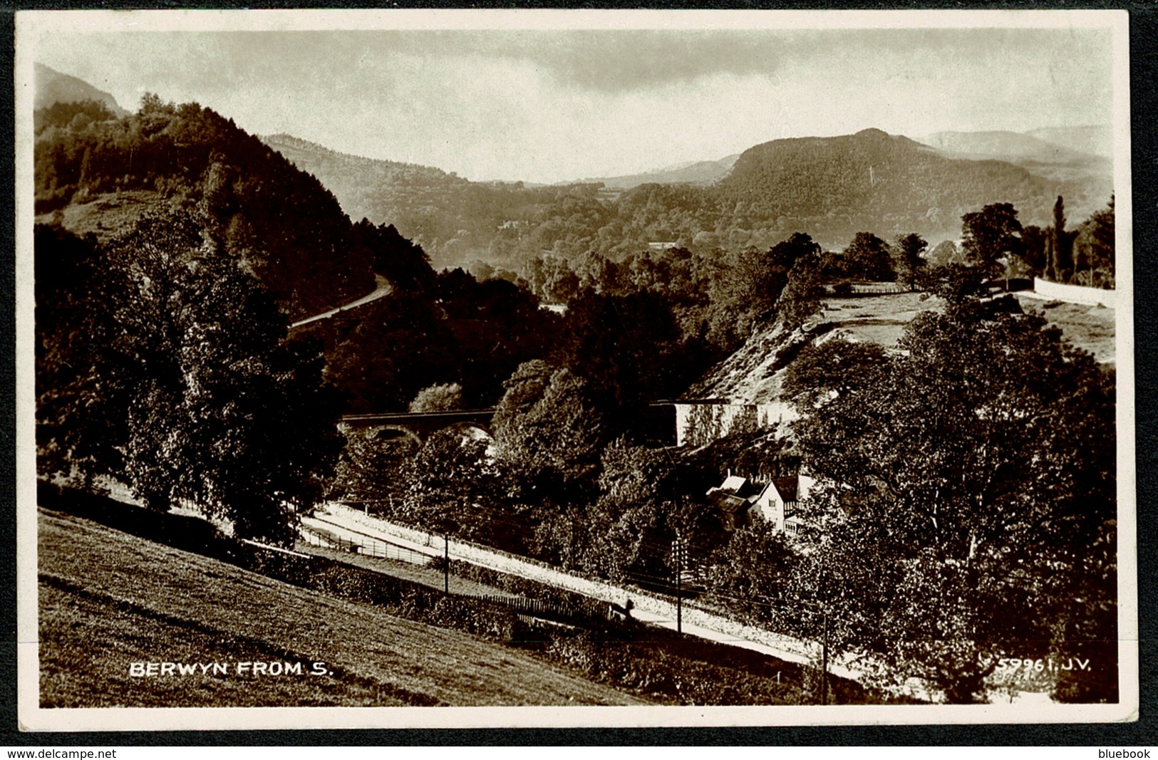Ref 1287 - 1937 Real Photo Postcard - Berwyn From South - Denbighshire Wales - Denbighshire