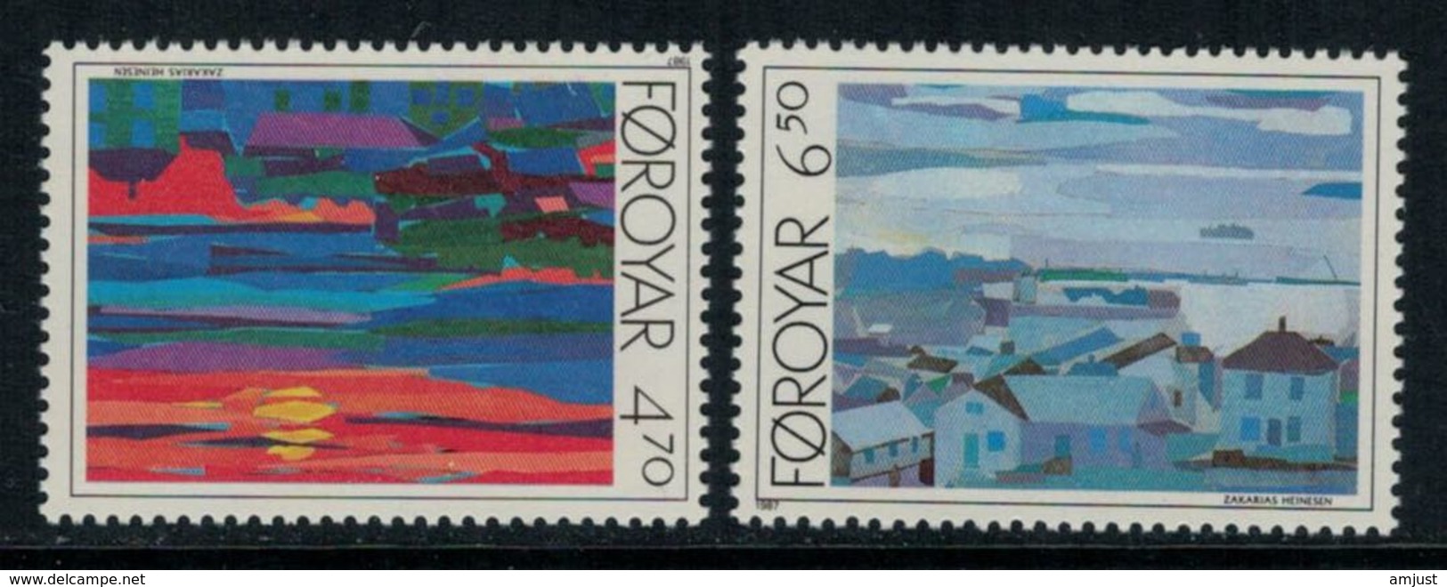 Iles Féroé // 1987 // Oeuvre De Zakarias Heinesen  Timbres Neufs ** MNH No.154-155 Y&T - Féroé (Iles)