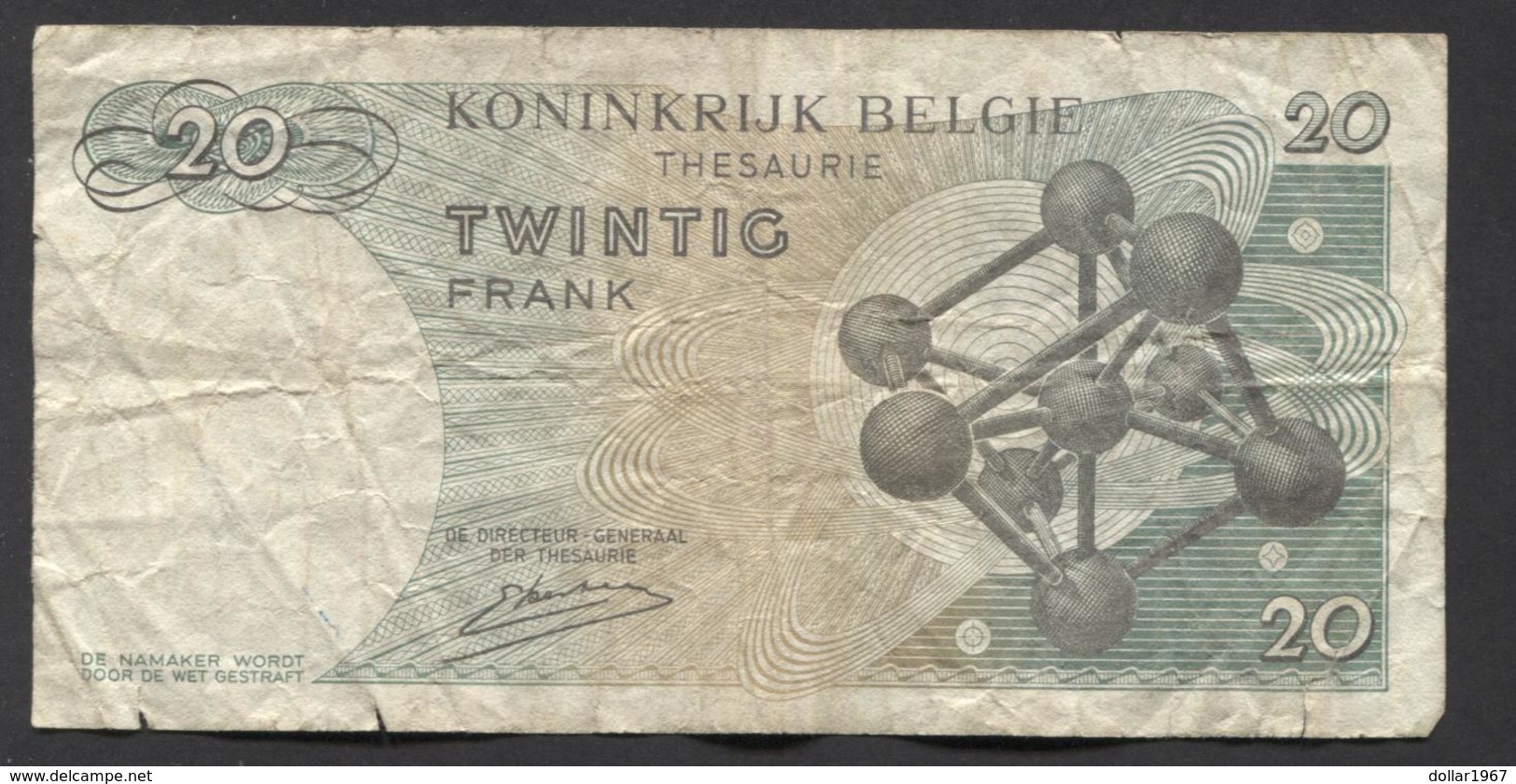 België Belgique Belgium 15 06 1964 -  20 Francs Atomium Baudouin. 3 Z  5053840 - 20 Francs