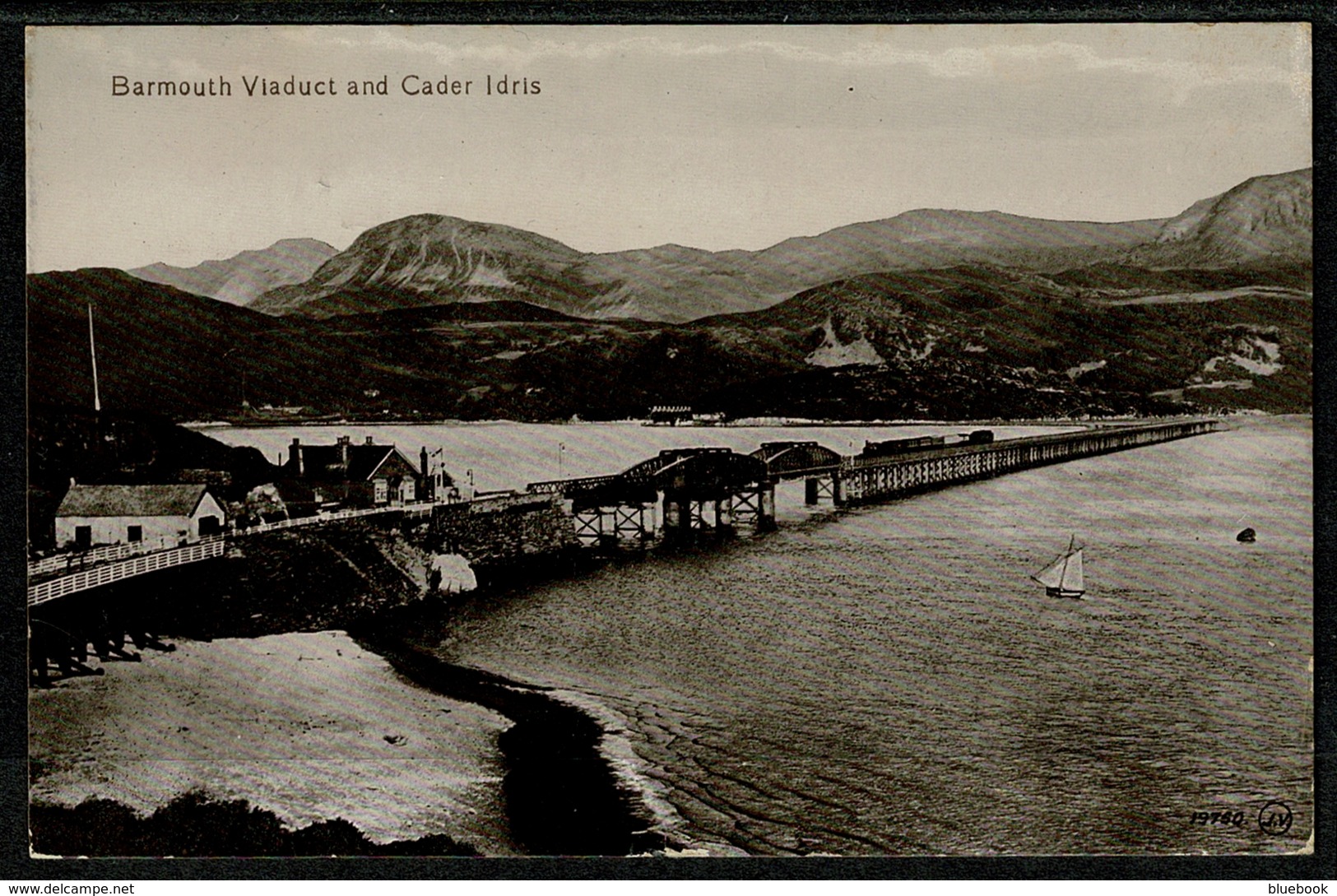 Ref 1287 - 1913 Postcard - Barmouth Viaduct & Cader Idris - Merionethshire Wales - Superb 221 Duplex - Merionethshire