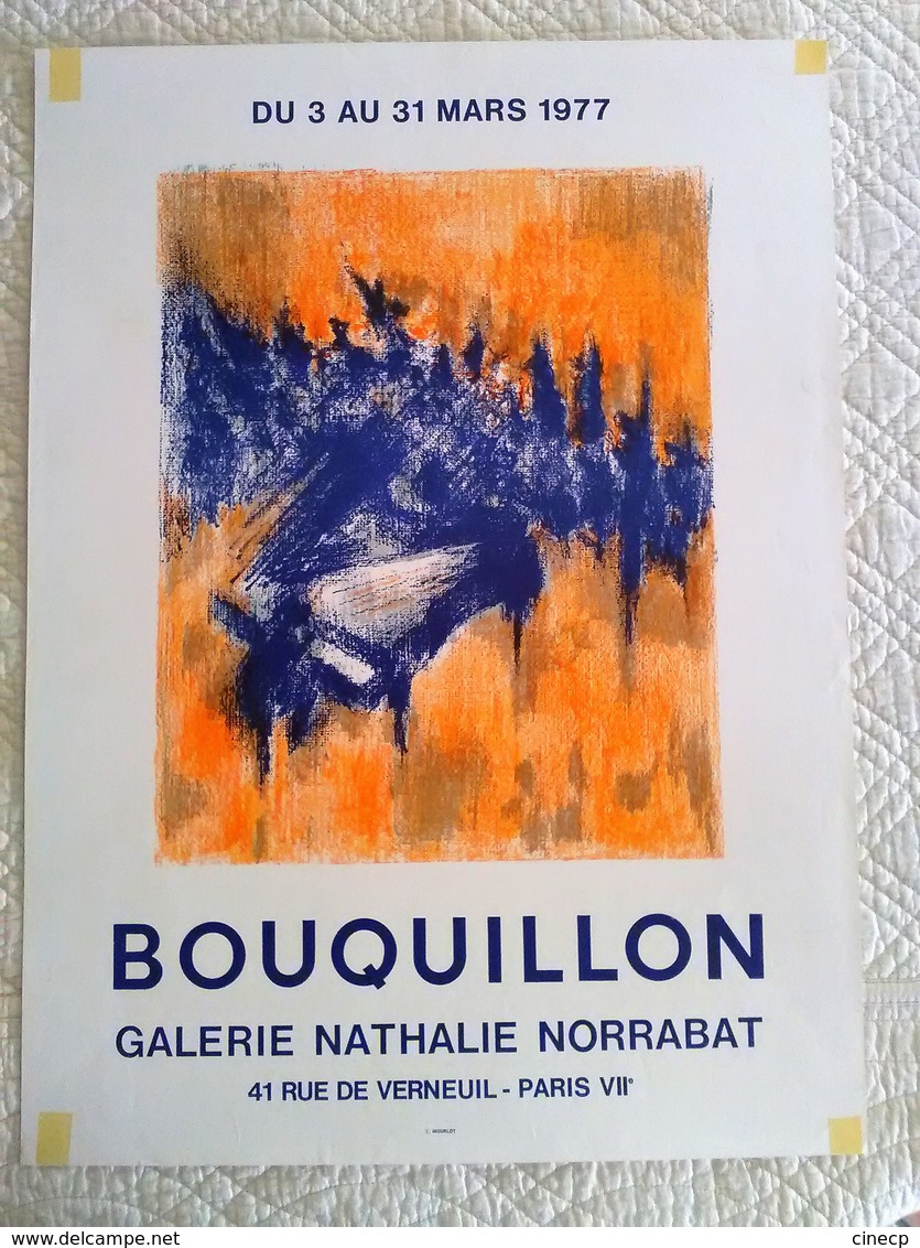 AFFICHE ANCIENNE ORIGINALE LITHOGRAPHIQUE BOUQUILLON 1977 MOURLOT IMPRIMEUR - Posters