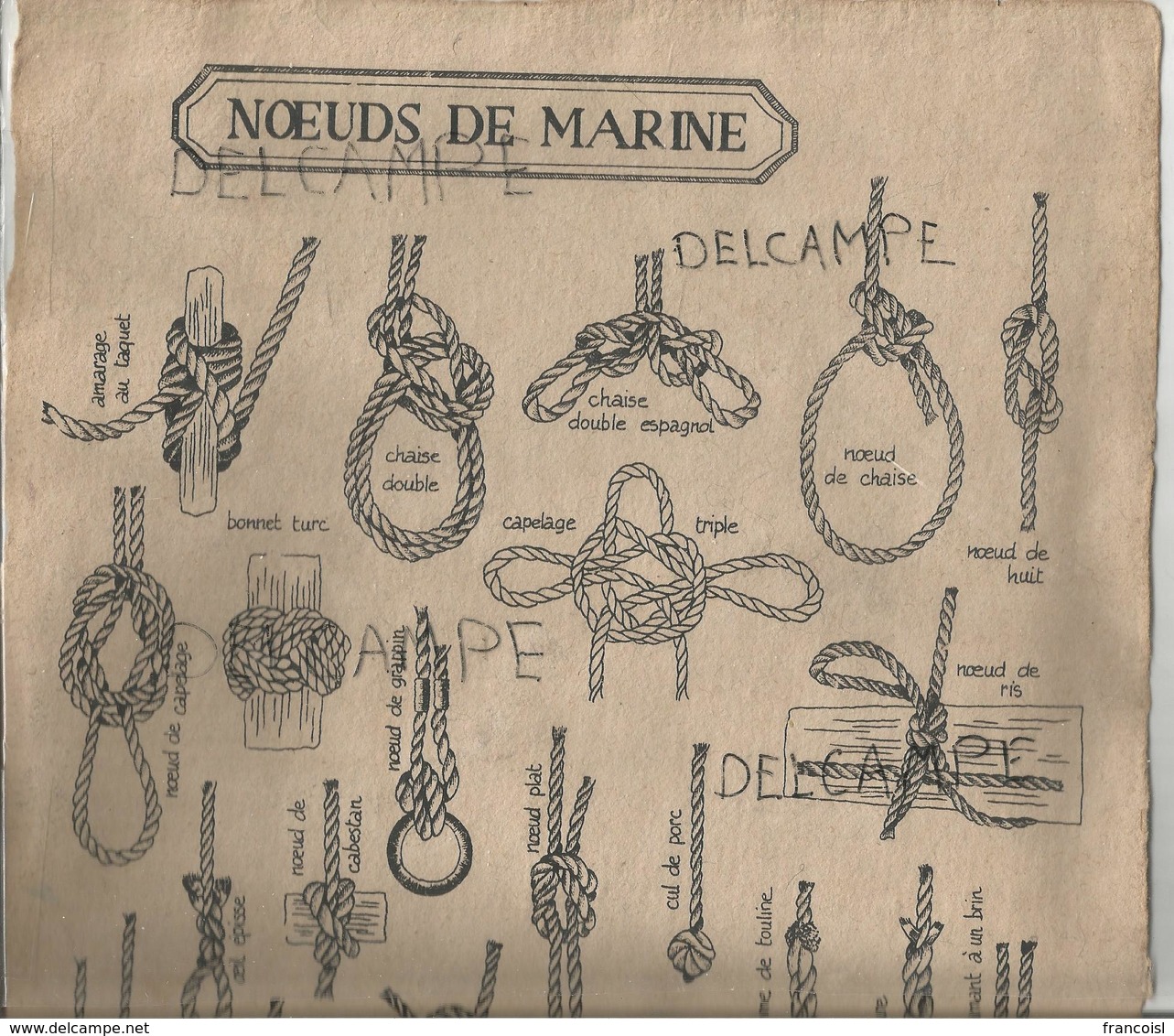 Nœuds De Marine. Papier Artisanal. - Plakate