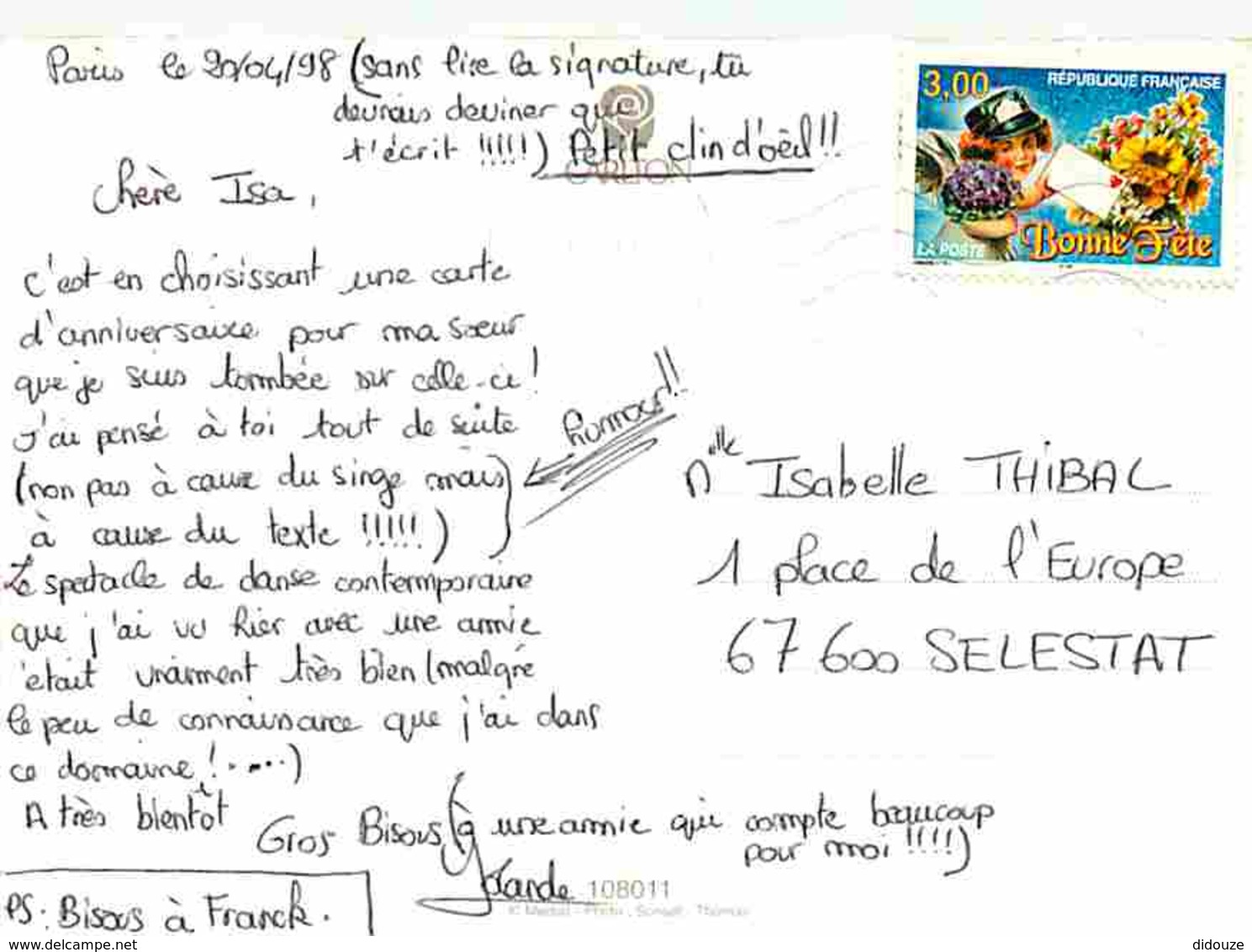 Animaux - Singes - Voir Scans Recto-Verso - Singes