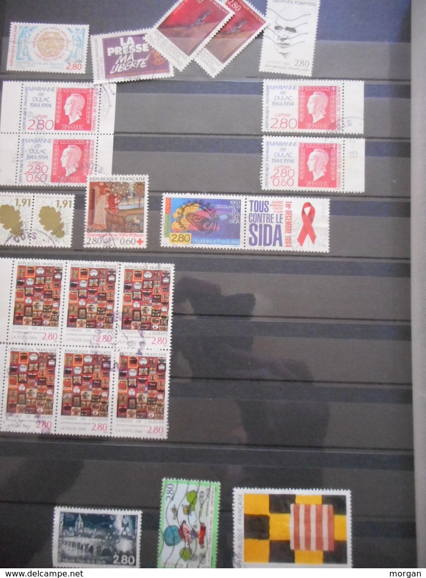 PHILATELIE, COLLECTION TIMBRES FRANCE 1986 / 2007 EN 2 ALBUMS Y et T,  TOUS LES SCANS