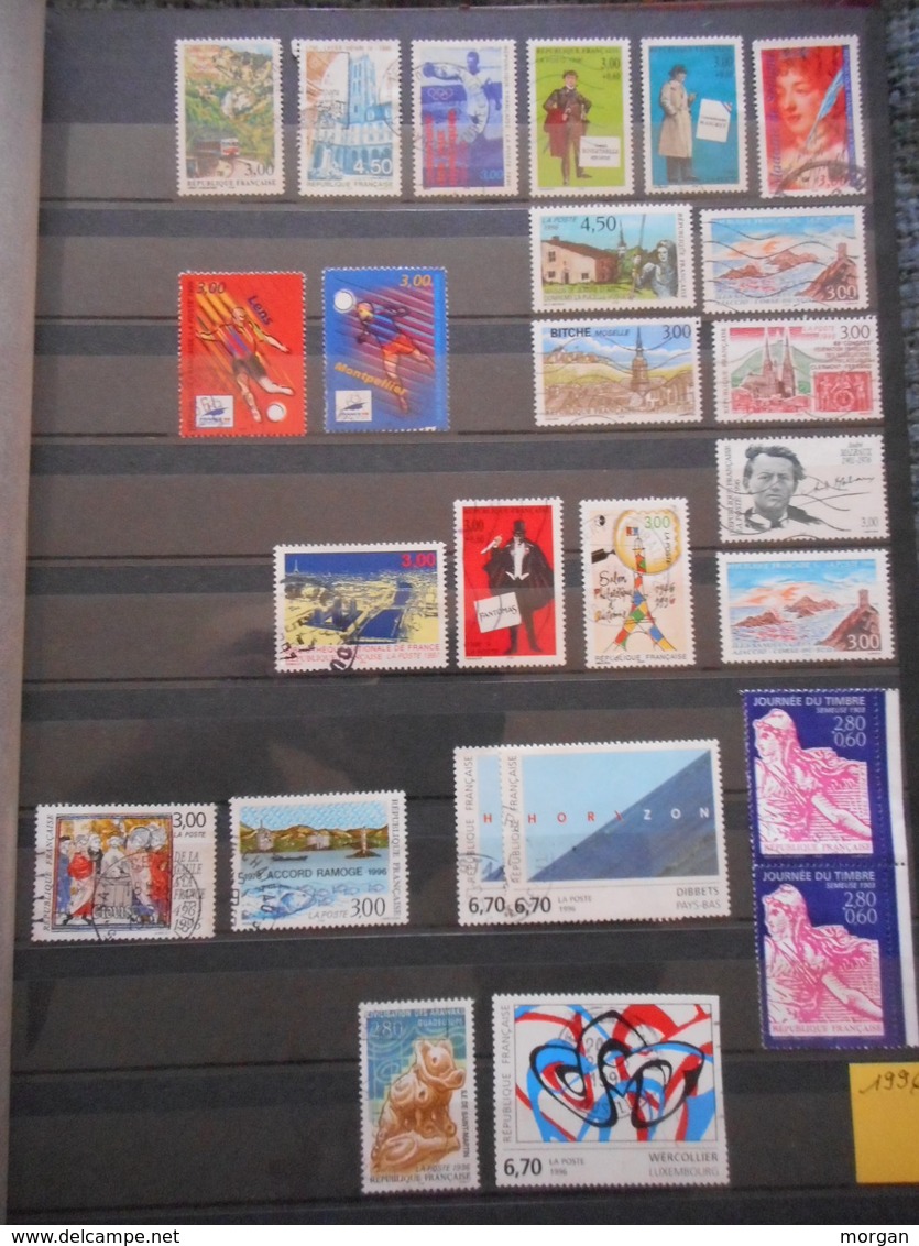 PHILATELIE, COLLECTION TIMBRES FRANCE 1986 / 2007 EN 2 ALBUMS Y et T,  TOUS LES SCANS