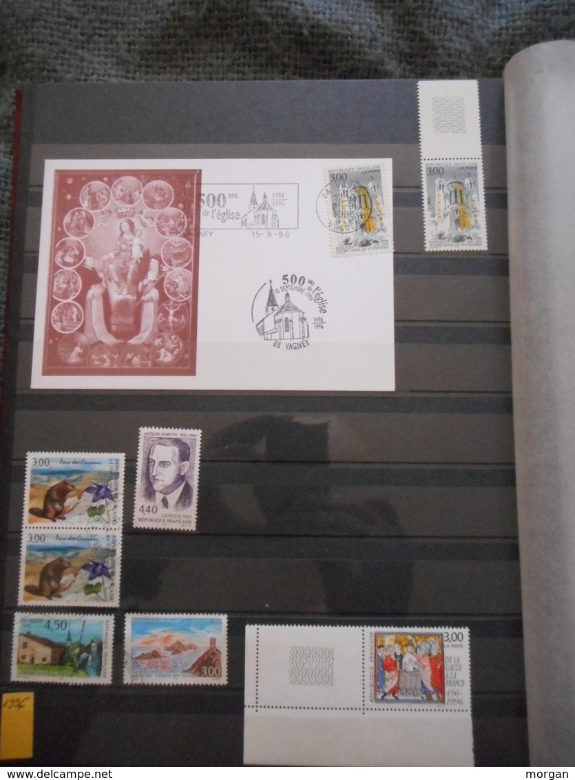 PHILATELIE, COLLECTION TIMBRES FRANCE 1986 / 2007 EN 2 ALBUMS Y et T,  TOUS LES SCANS