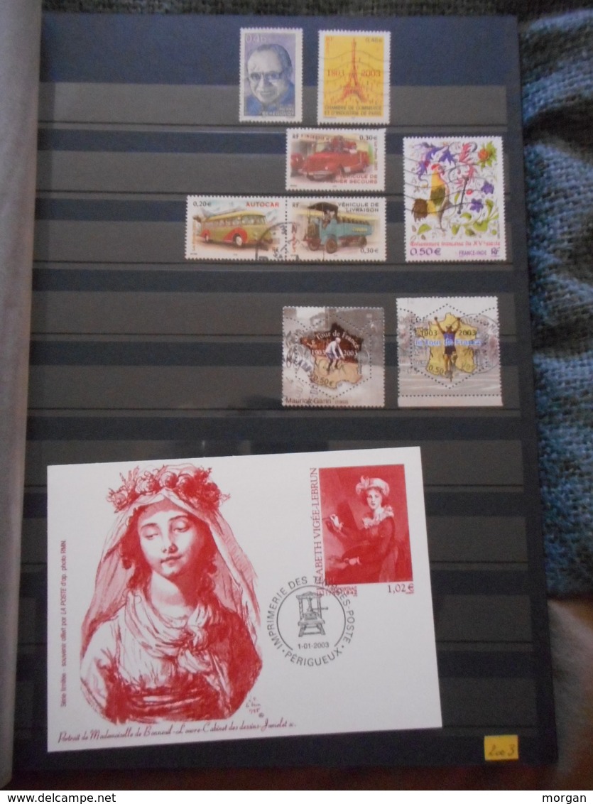 PHILATELIE, COLLECTION TIMBRES FRANCE 1986 / 2007 EN 2 ALBUMS Y et T,  TOUS LES SCANS