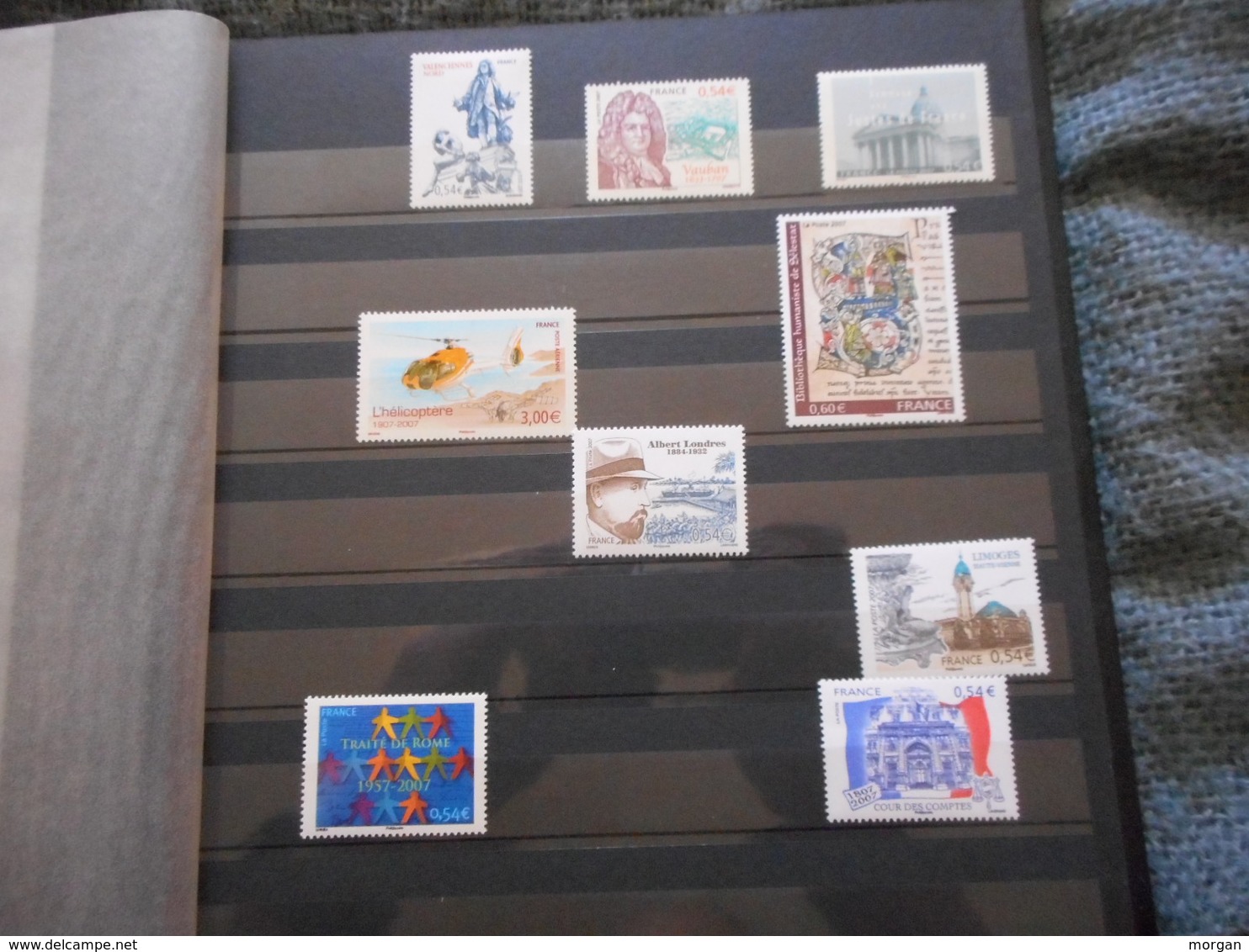 PHILATELIE, COLLECTION TIMBRES FRANCE 1986 / 2007 EN 2 ALBUMS Y et T,  TOUS LES SCANS