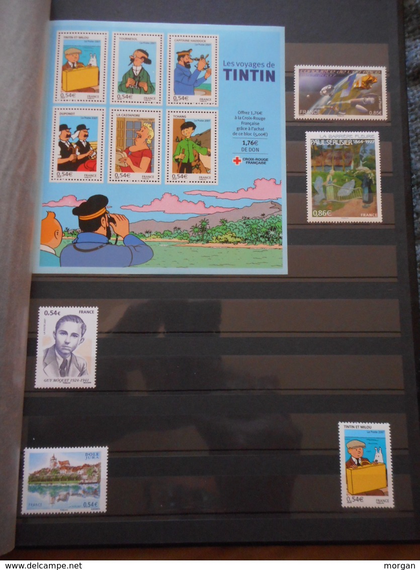 PHILATELIE, COLLECTION TIMBRES FRANCE 1986 / 2007 EN 2 ALBUMS Y et T,  TOUS LES SCANS