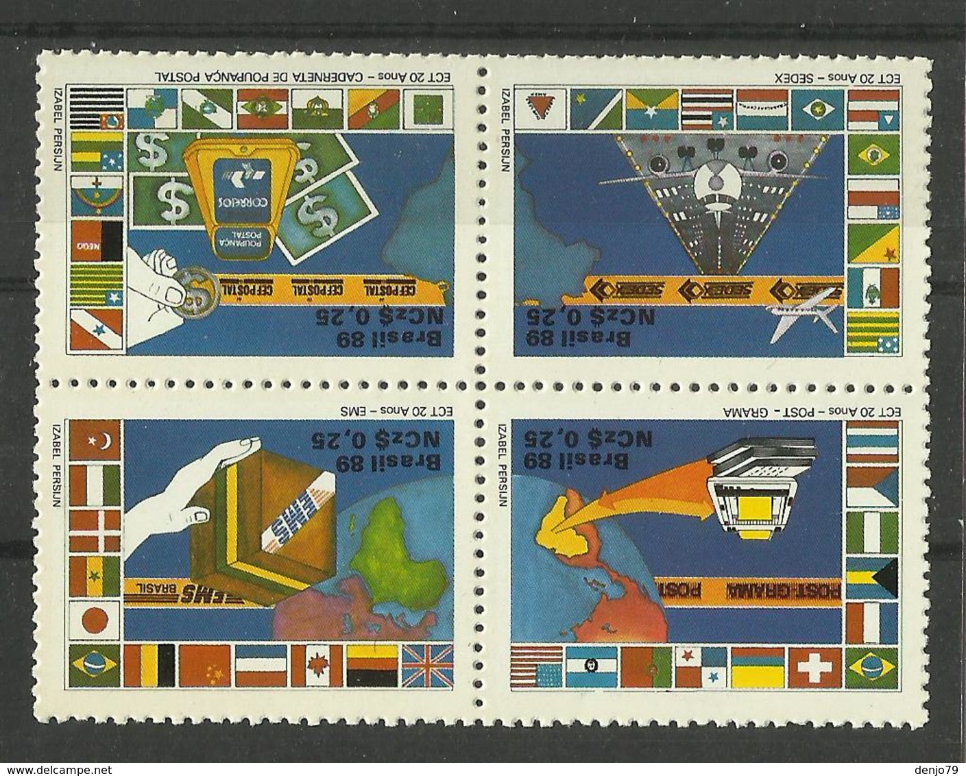 BRAZIL 1989 20th ANNIV. OF POST & TELEGRAPH DEP. MNH - Unused Stamps