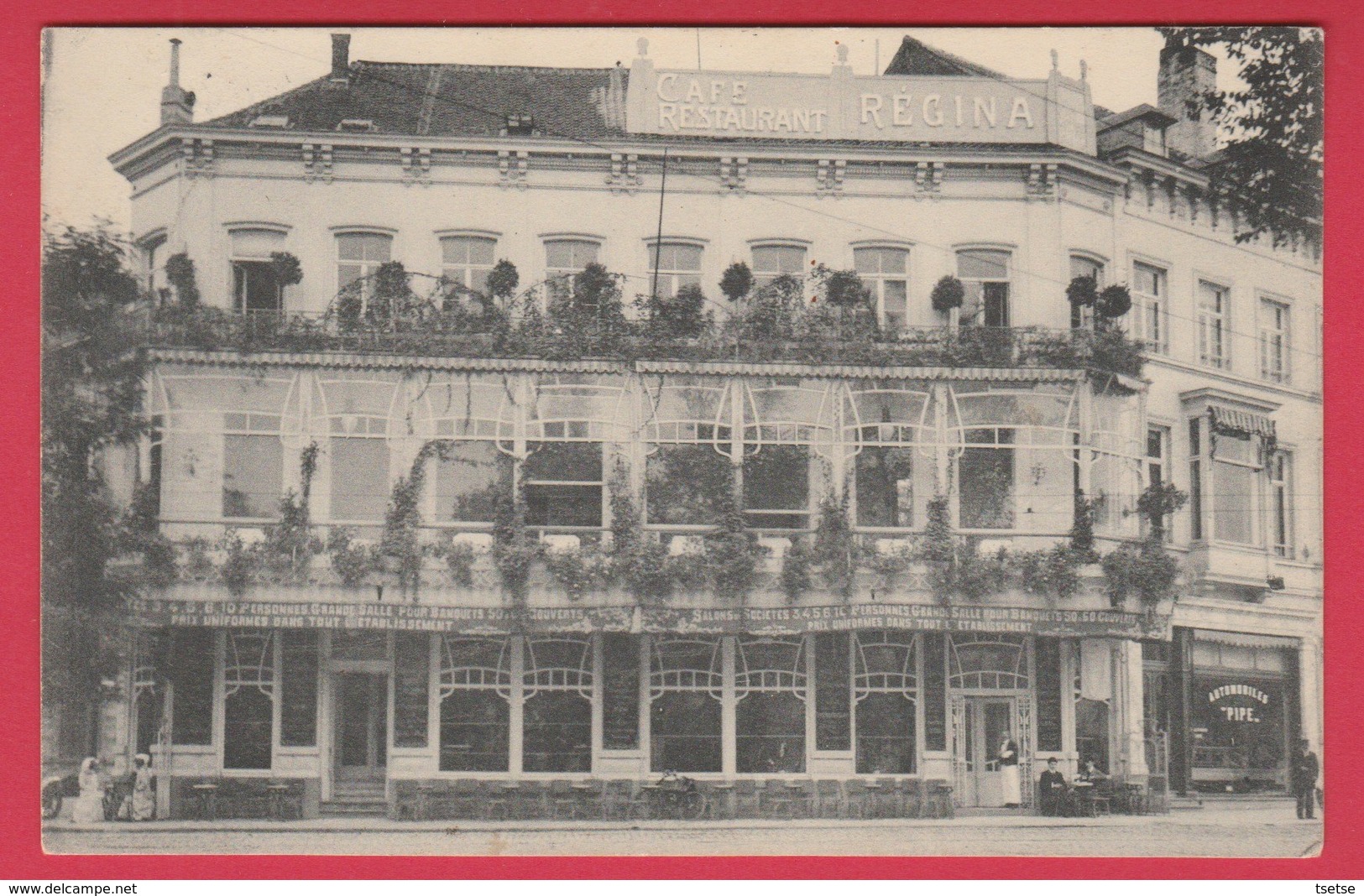 Bruxelles - Café-Restaurant Régina ... Porte De Namur - 1906 ( Voir Verso ) - Cafés, Hôtels, Restaurants