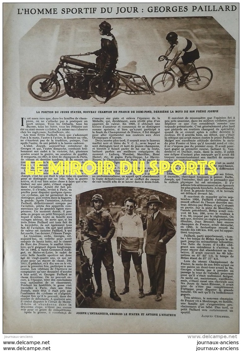 1928 LES JEUX OLYMPIQUES D'AMSTERDAM - HOCKEY SUR GAZON - BOL D'OR MOTOCYCLISTES - JOHNNY WEISSMULLER