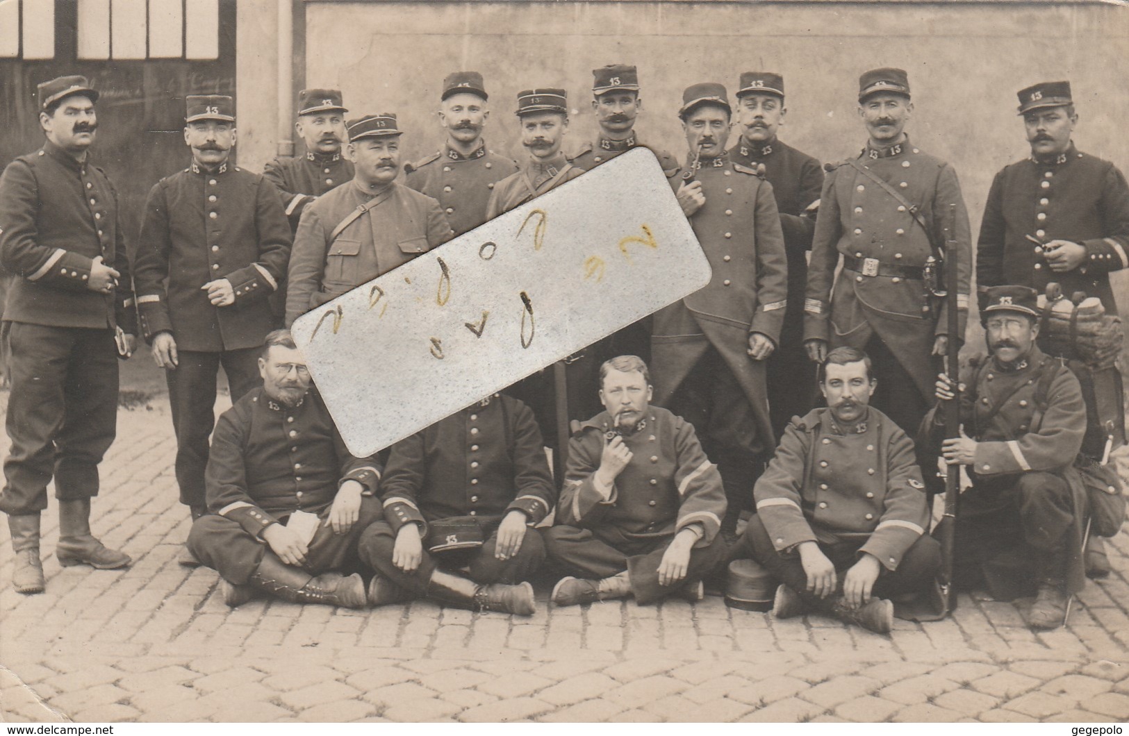 ROMAINVILLE  - Le Sergent Frelon Et Les Militaires Du 13 Territorial , 8ème Compagnie En 1914  ( Carte Photo ) - Romainville
