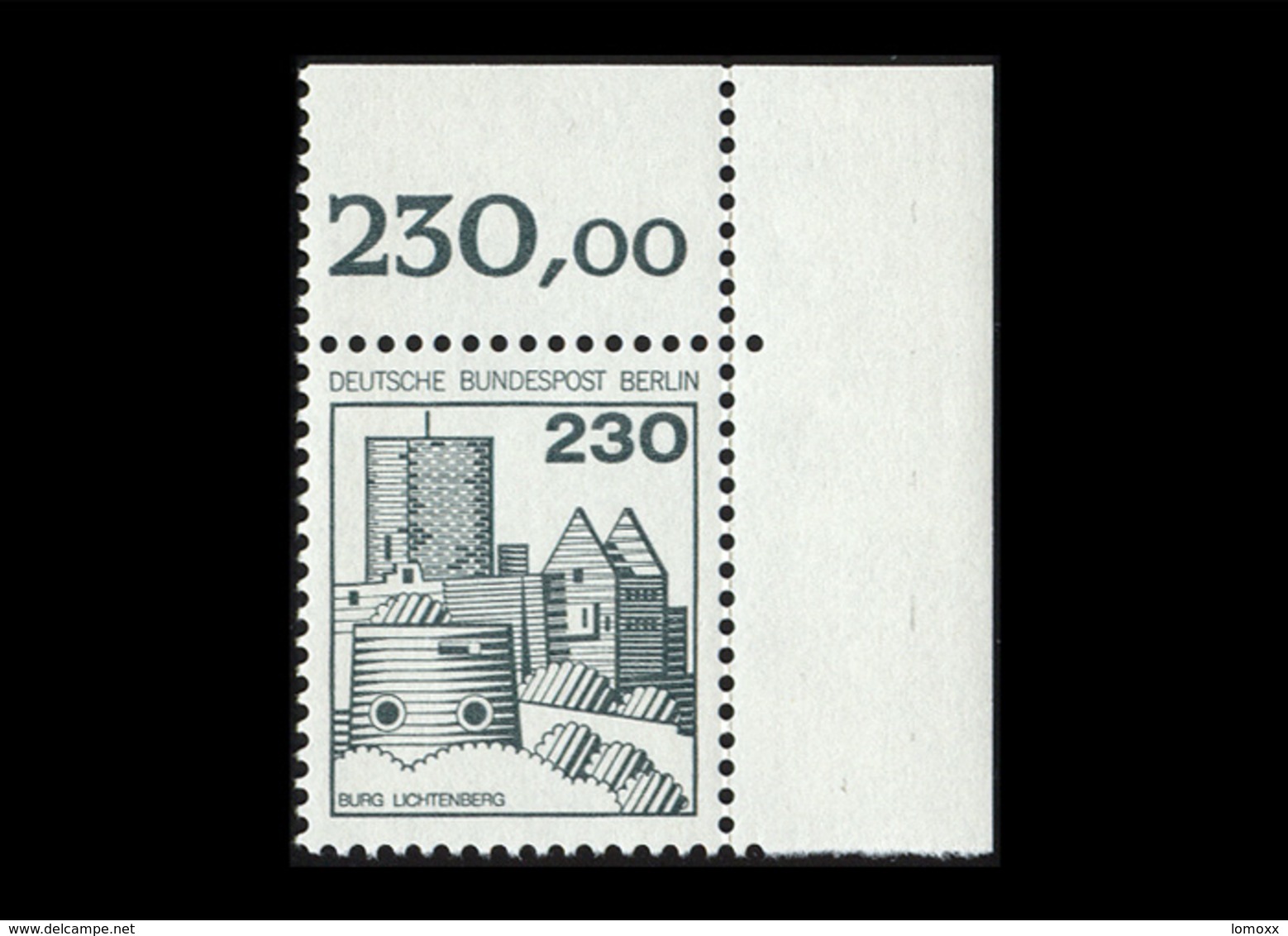 Berlin 1977, Michel-Nr. 590, Freimarken: Burgen Und Schlösser, 230 Pf., Eckrand Oben Rechts, Postfrisch - Ungebraucht