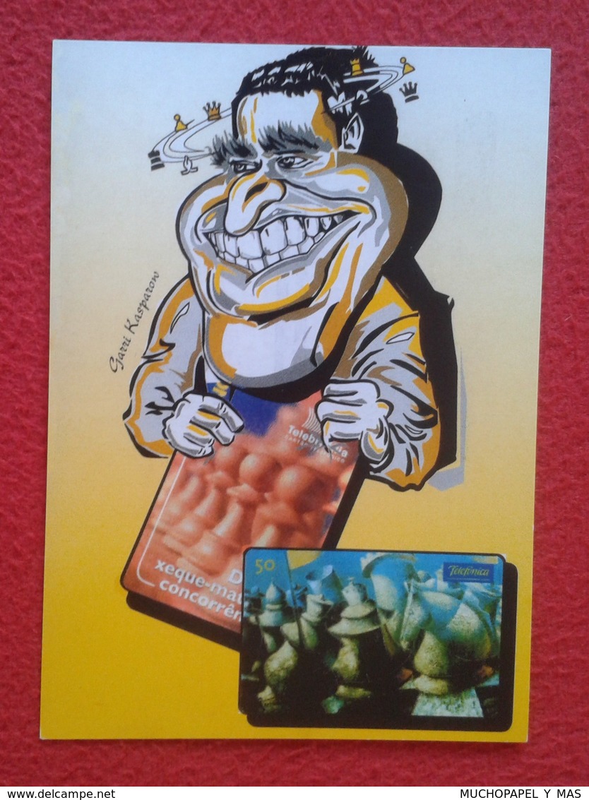 POSTAL POST CARD CARICATURA DE GARRI KASPAROV CARTOON AJEDREZ CHESS Échecs CARICATURE VER WORLD CHAMPION RUSSIA URSS VER - Otros & Sin Clasificación