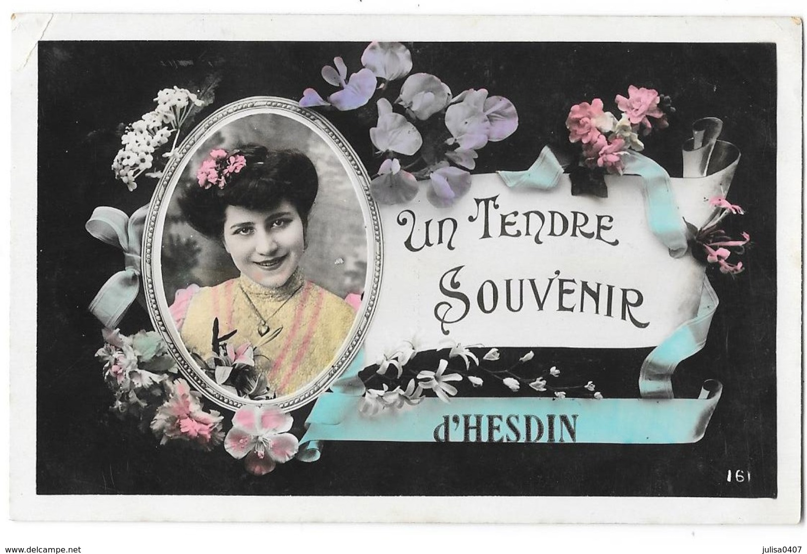 HESDIN (62) Carte Fantaisie Tendre Souvenir - Hesdin