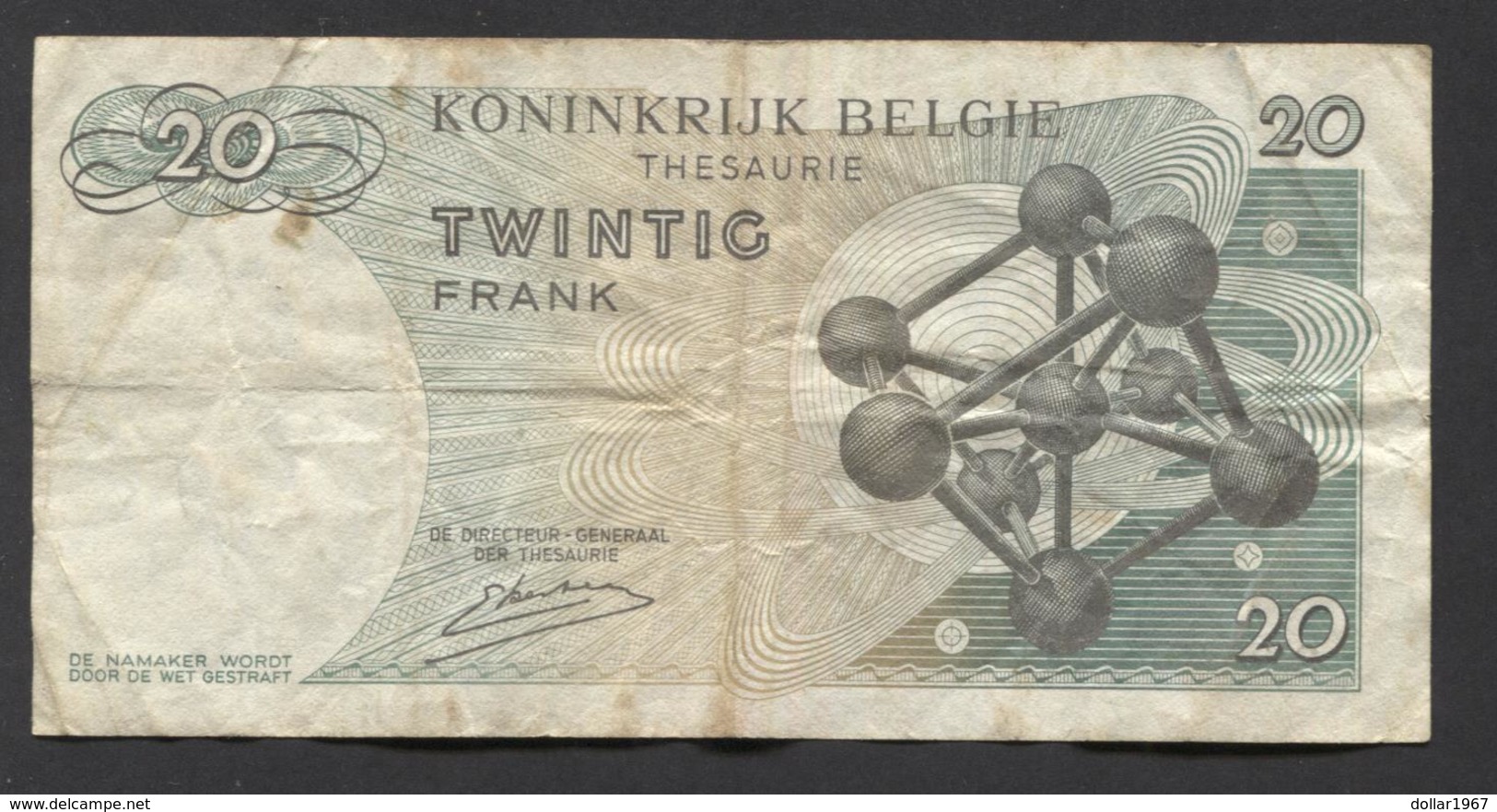 België Belgique Belgium 15 06 1964 -  20 Francs Atomium Baudouin. 3 Z  7784441 - 20 Franchi