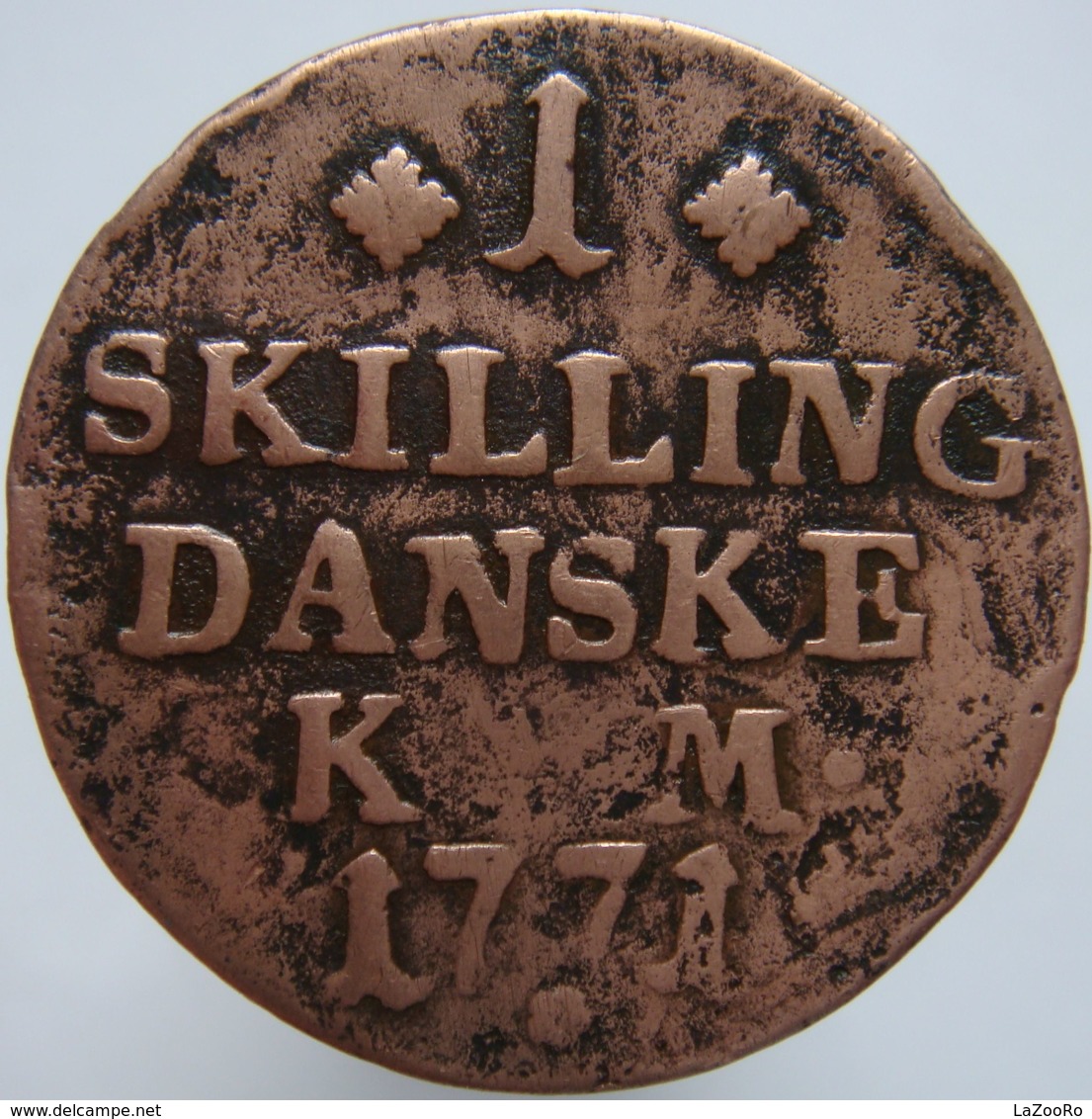 Denmark 1 Skilling 1771 VG / F - Denmark