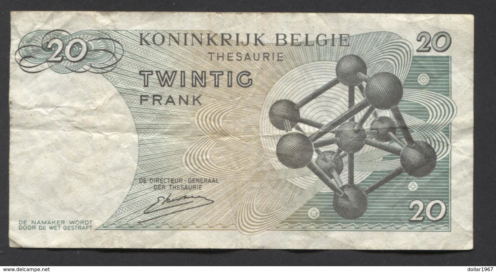 België Belgique Belgium 15 06 1964 -  20 Francs Atomium Baudouin. 4 A 3922067 - 20 Francos