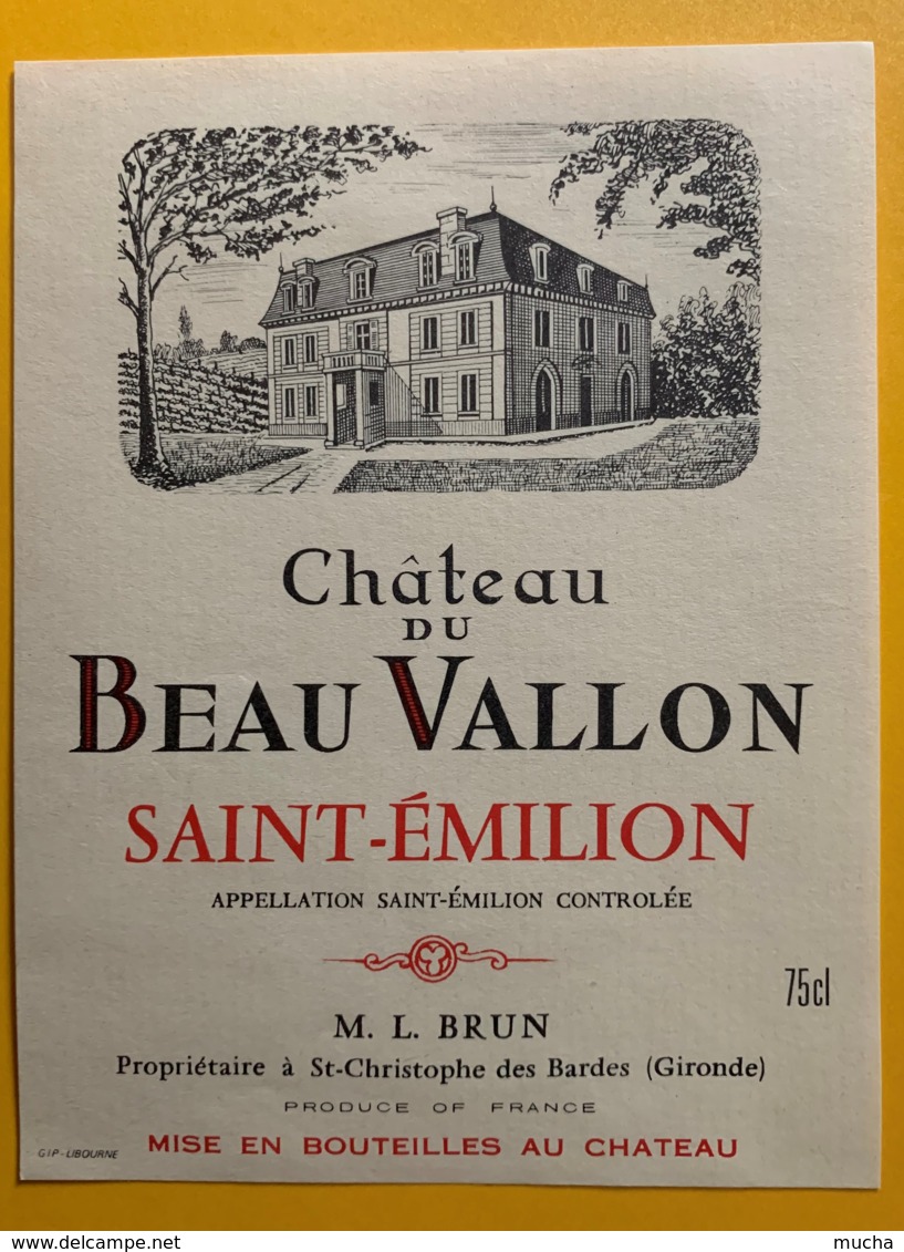 10540 - Château Du Beau Vallon Saint-Emilion - Bordeaux