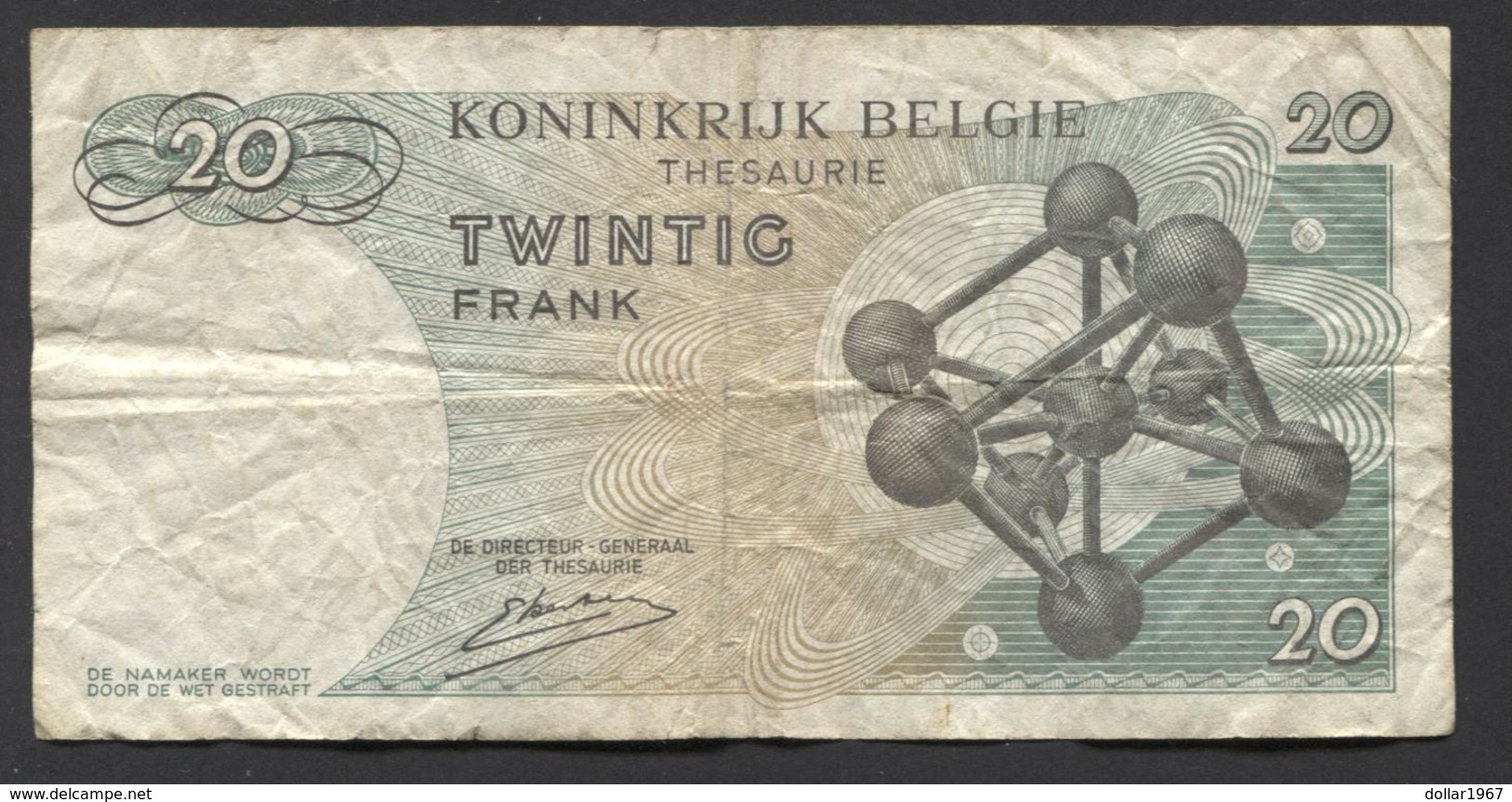 België Belgique Belgium 15 06 1964 -  20 Francs Atomium Baudouin. 4 A 5822415 - 20 Franchi