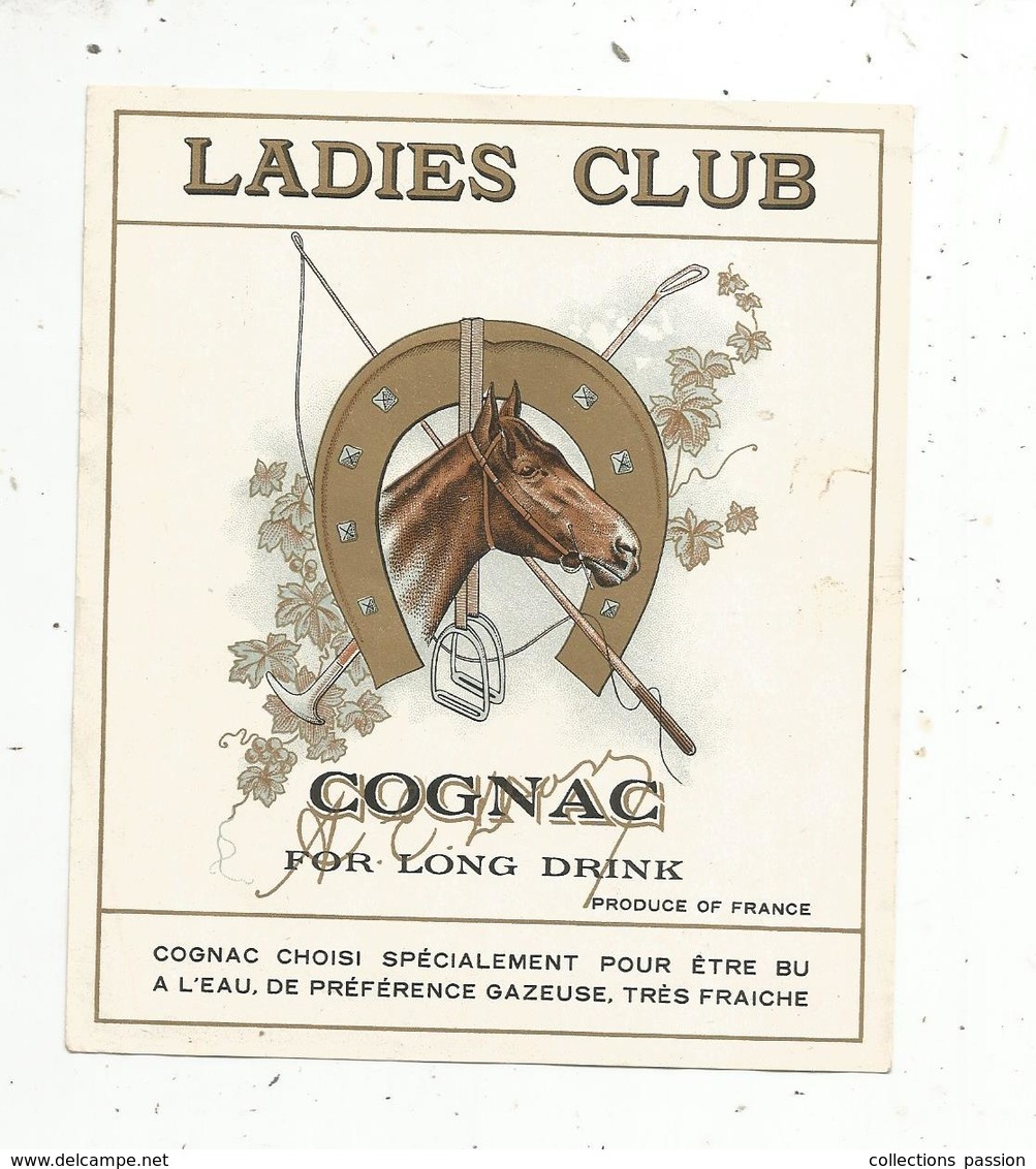 étiquette De Vin , Cognac , LADIES CLUB - Autres & Non Classés