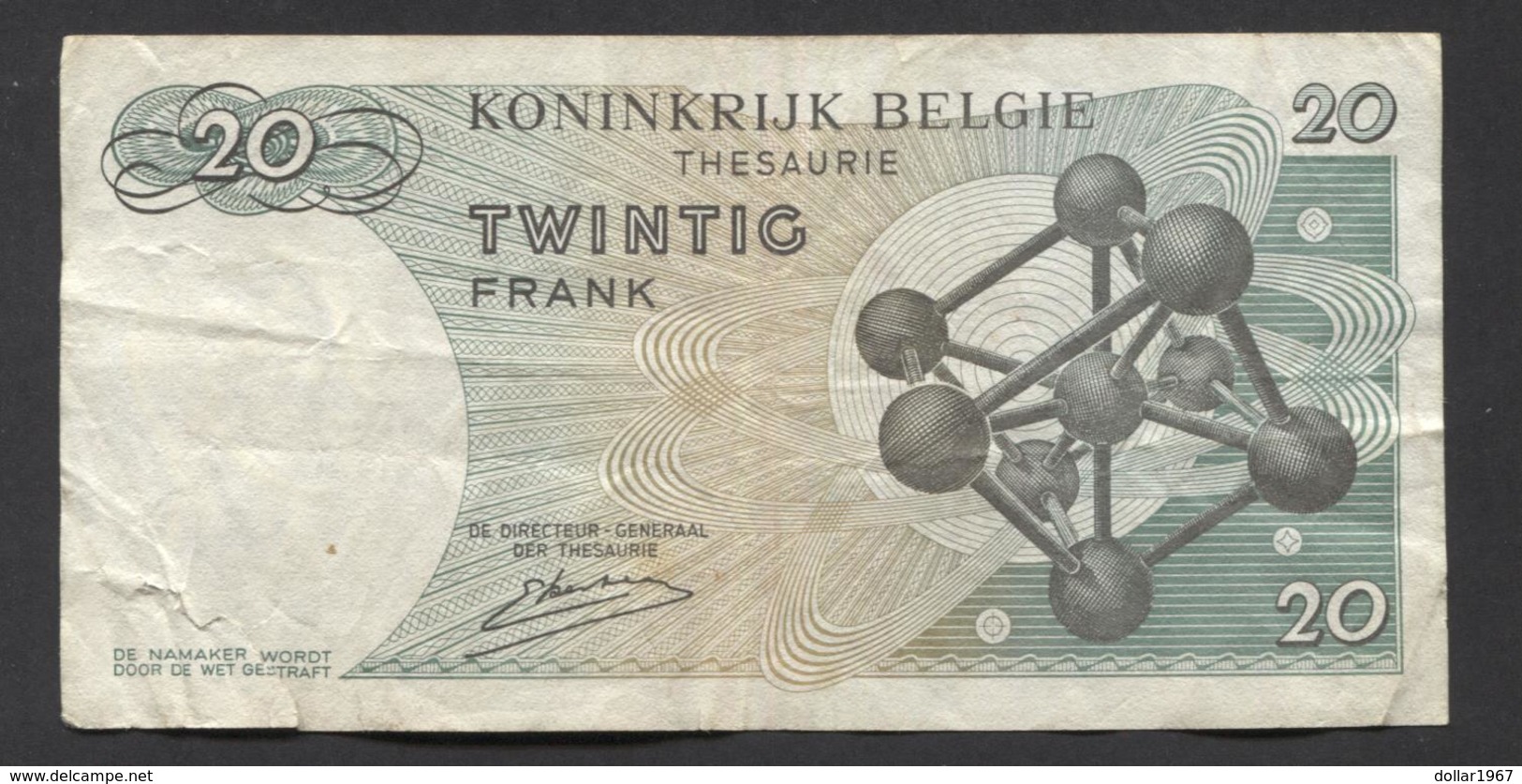 België Belgique Belgium 15 06 1964 -  20 Francs Atomium Baudouin. 4 A  6663018 - 20 Franchi