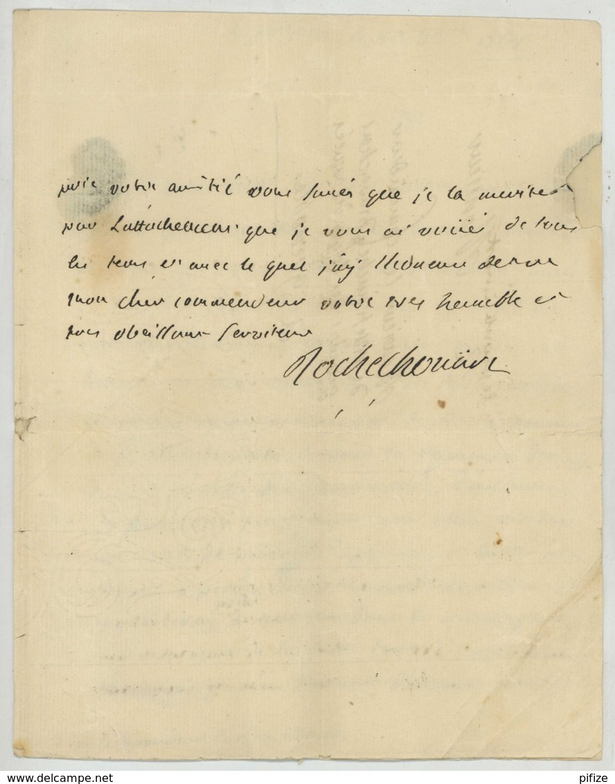 "de Montélimart" Manuscrit /  LàC 1768 De Jean-Louis-Roger De Rochechouart Gouverneur D'Avignon Pour Grenoble . - 1701-1800: Précurseurs XVIII