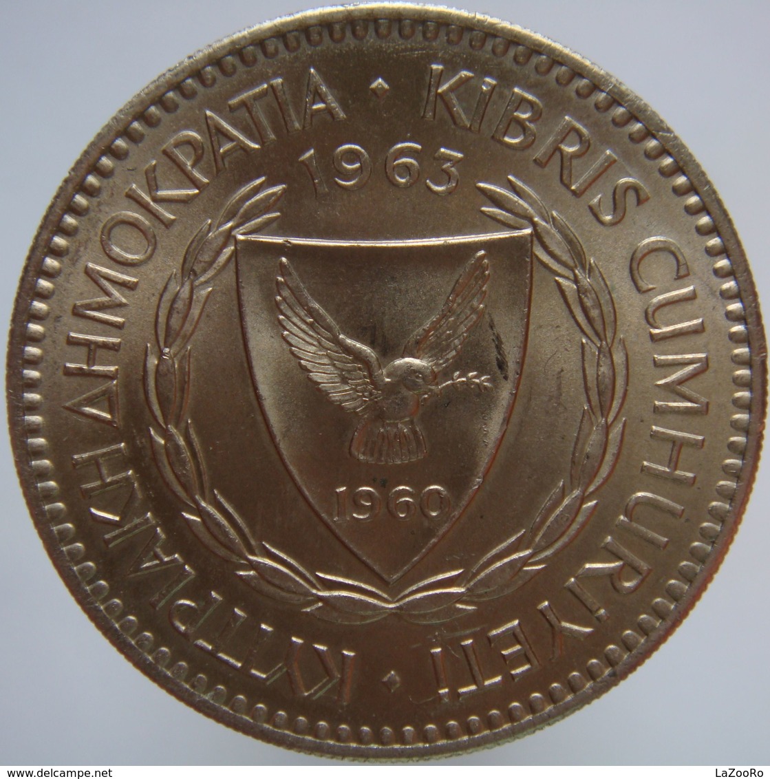 Cyprus 100 Mils 1963 UNC / BU - Cyprus