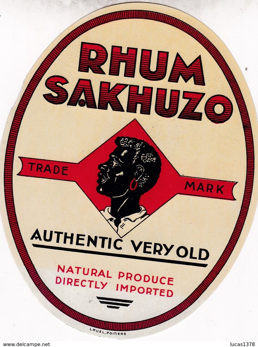 RHUM SAKHUZO , TRADE MARK, AUTHENTIC, Very Old. - Rhum