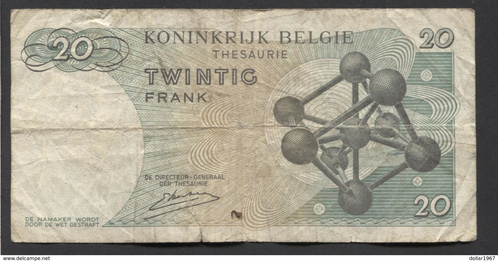 België Belgique Belgium 15 06 1964 -  20 Francs Atomium Baudouin. 4 B 1133746 - 20 Franchi