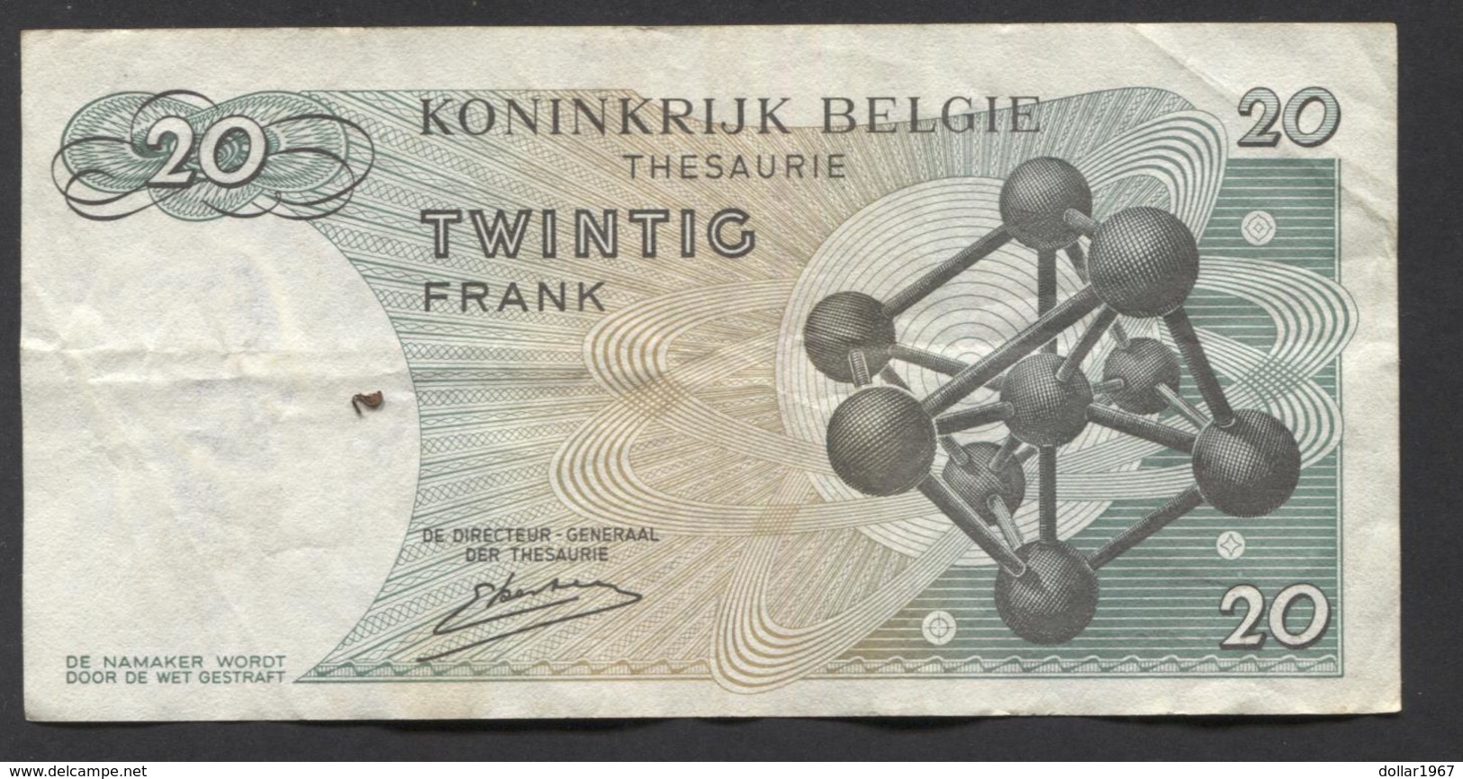 België Belgique Belgium 15 06 1964 -  20 Francs Atomium Baudouin. 4 B 1167768 - 20 Francs