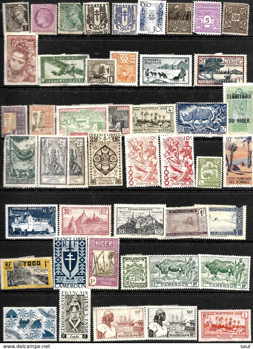 101 - FRANCE AND COLONIES - 1900-1940 - SMALL COLLECTION - UNUSED - MIXED CONDITIONS - Collezioni (senza Album)