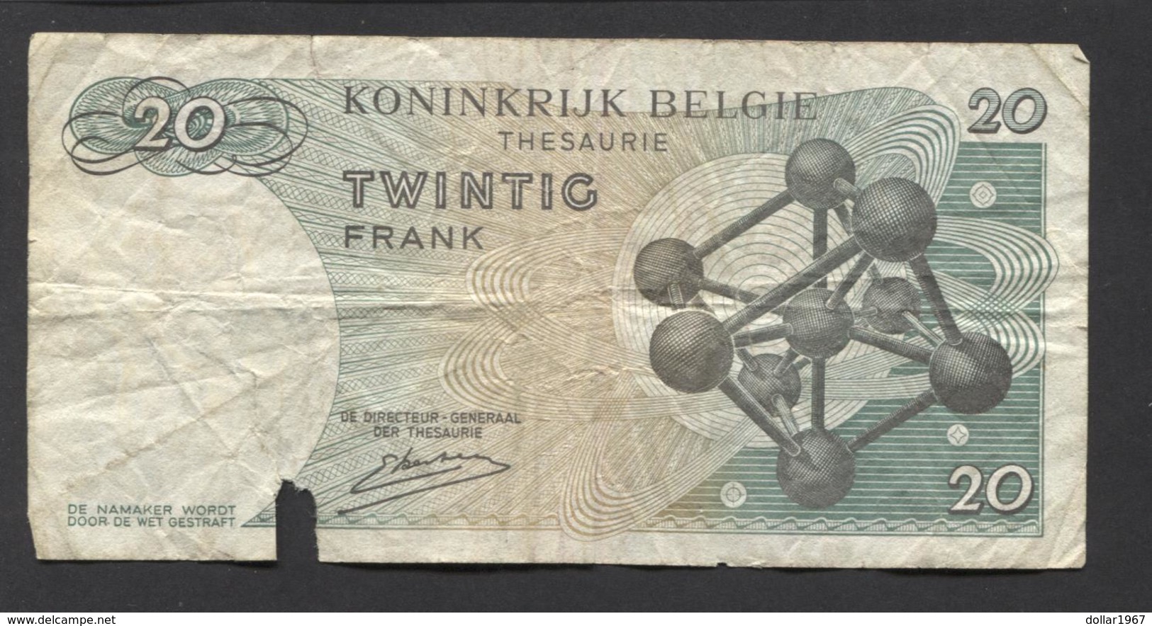 België Belgique Belgium 15 06 1964 -  20 Francs Atomium Baudouin. 4 B 3281704 - 20 Franchi