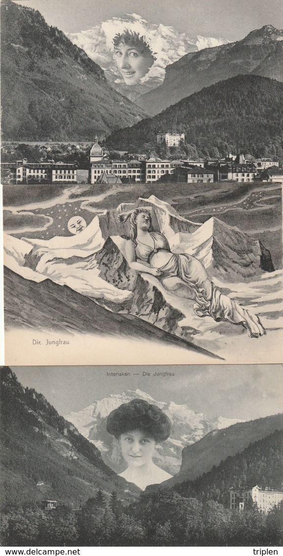 Interlaken - Die Jungfrau - Lot De 3 Cartes - Interlaken