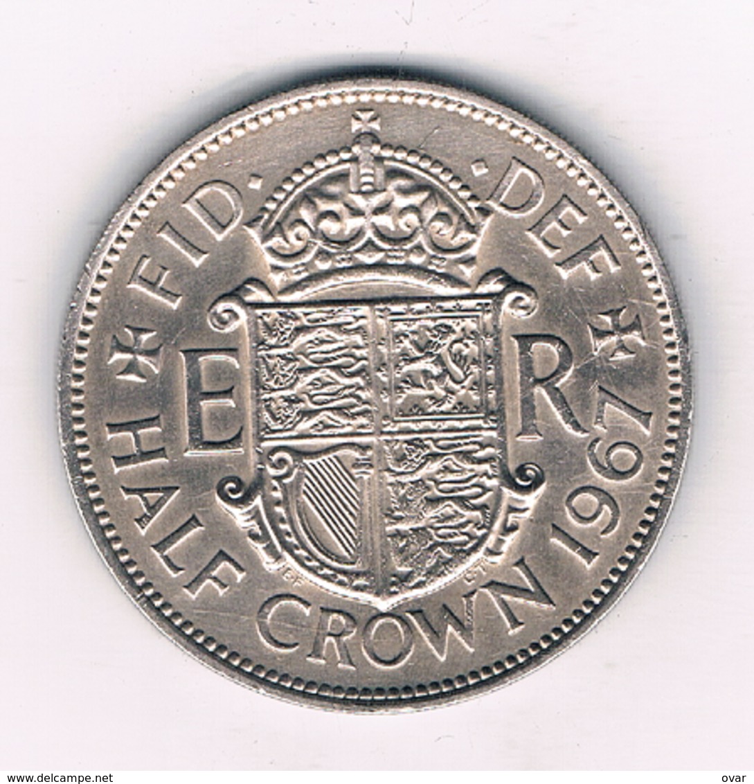 HALF CROWN 1967   GROOT BRITANNIE /3889/ - K. 1/2 Crown