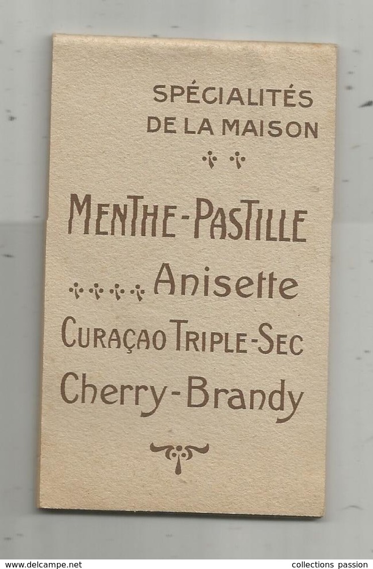 Carnet De Commande , LIQUEUR MENTHE-PASTILLE ,  E. GIFFARD , Distillateur , ANGERS ,2 Scans, Frais Fr 1.65 E - Autres & Non Classés