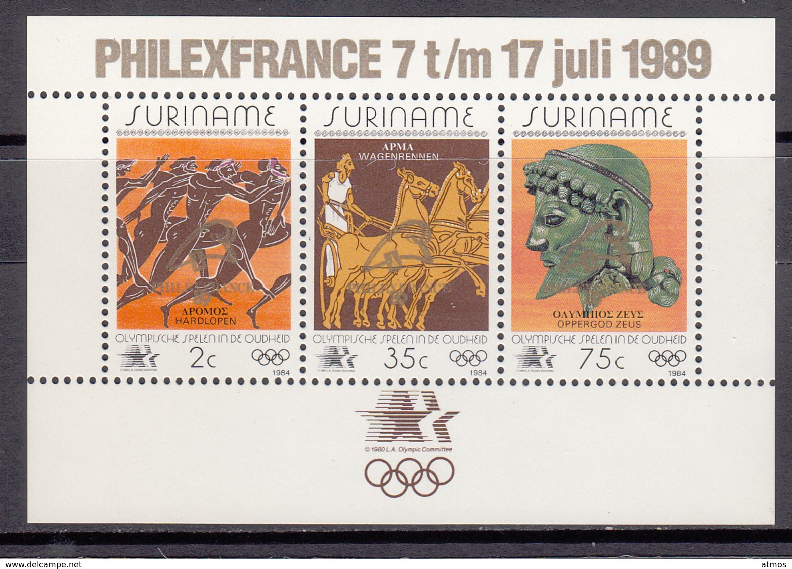 Suriname MNH NVPH Nr Block 50 From 1989 / Catw 7.00 EUR - Suriname