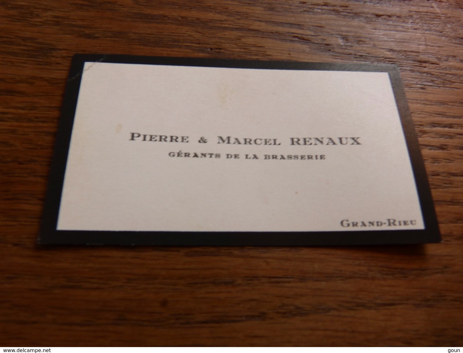 LV16 Carte De Visite Pierre Et Marcel Renaux Brasserie Renaux à Grandrieu - Cartes De Visite