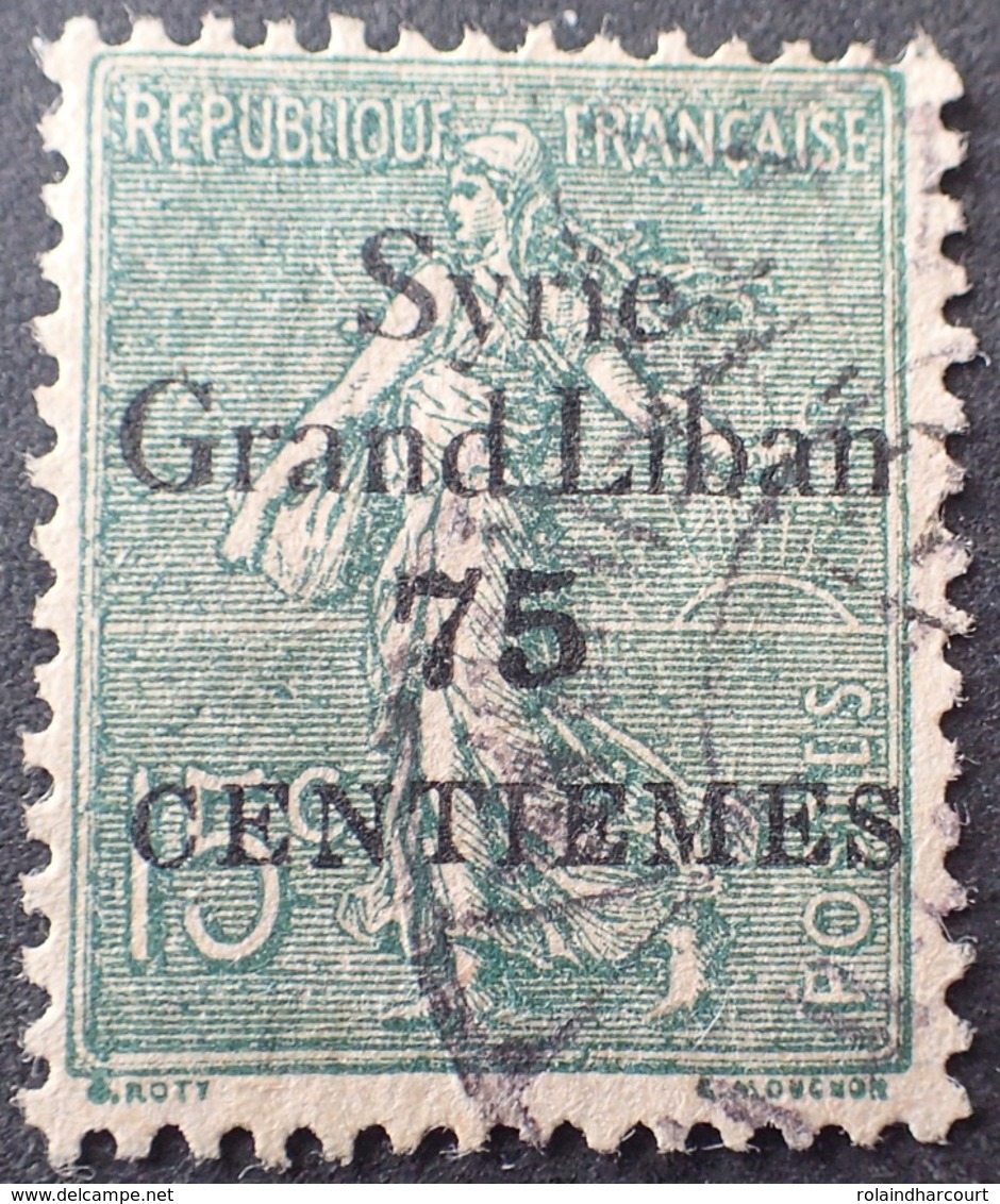 R1934/123 - 1923 - TYPE SEMEUSE LIGNEE - COLONIES FR. - SYRIE / GRAND LIBAN - N°91 ☉ - Used Stamps