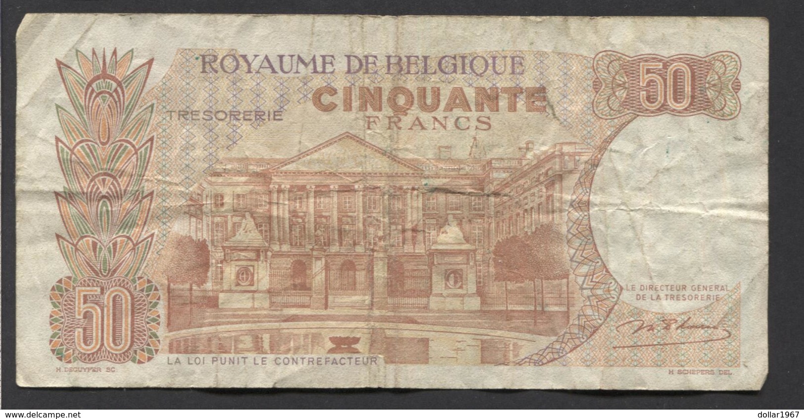 België 50 Frank 14-5- 1966 -NO: 1731 O 324 - 50 Francs