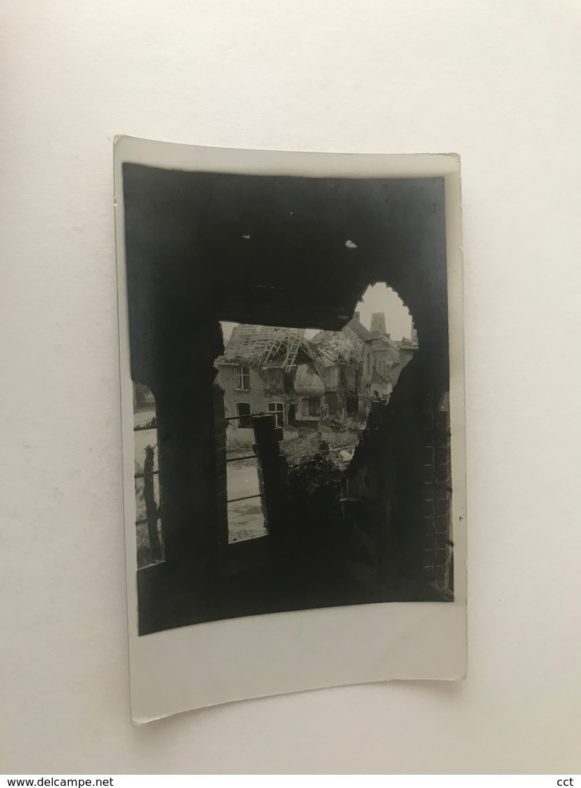 Passchendaele  Passendale   Zonnebeke  FOTOKAART Eerste Wereldoorlog  Blick Durch Die Zer. Sch. Kirche - Zonnebeke