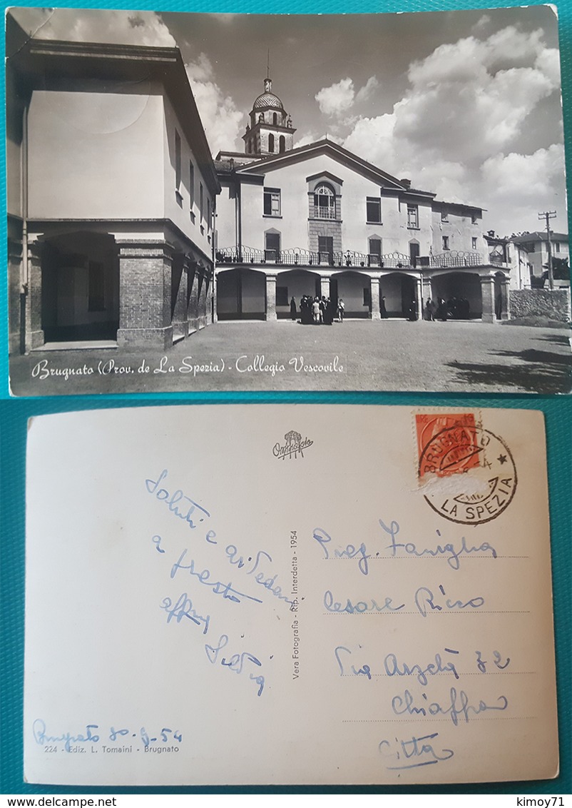 Cartolina Brugnato (Prov. De La Spezia) - Collegio Vescoviale. Viaggiata 1954 - La Spezia